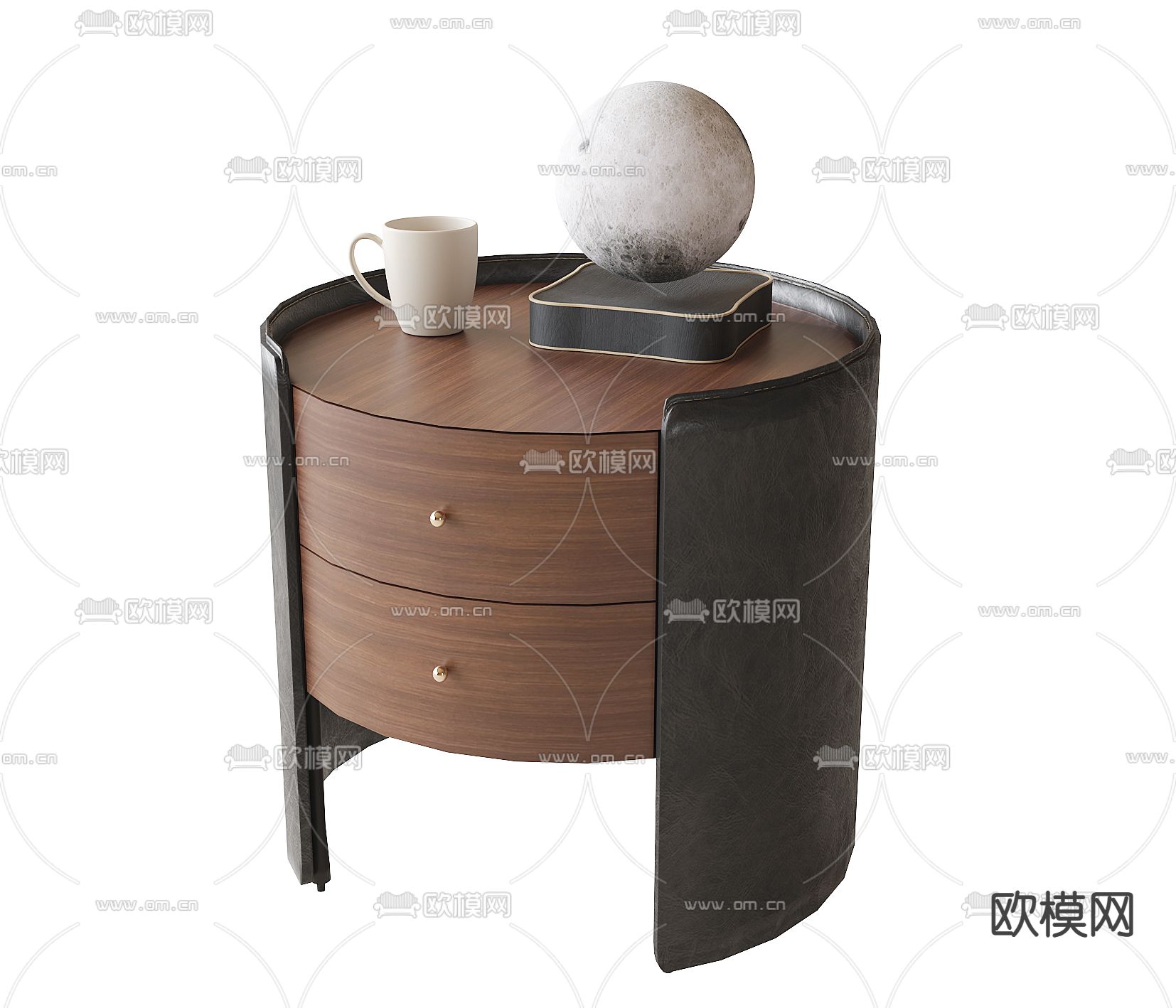 现代床头柜3d模型下载