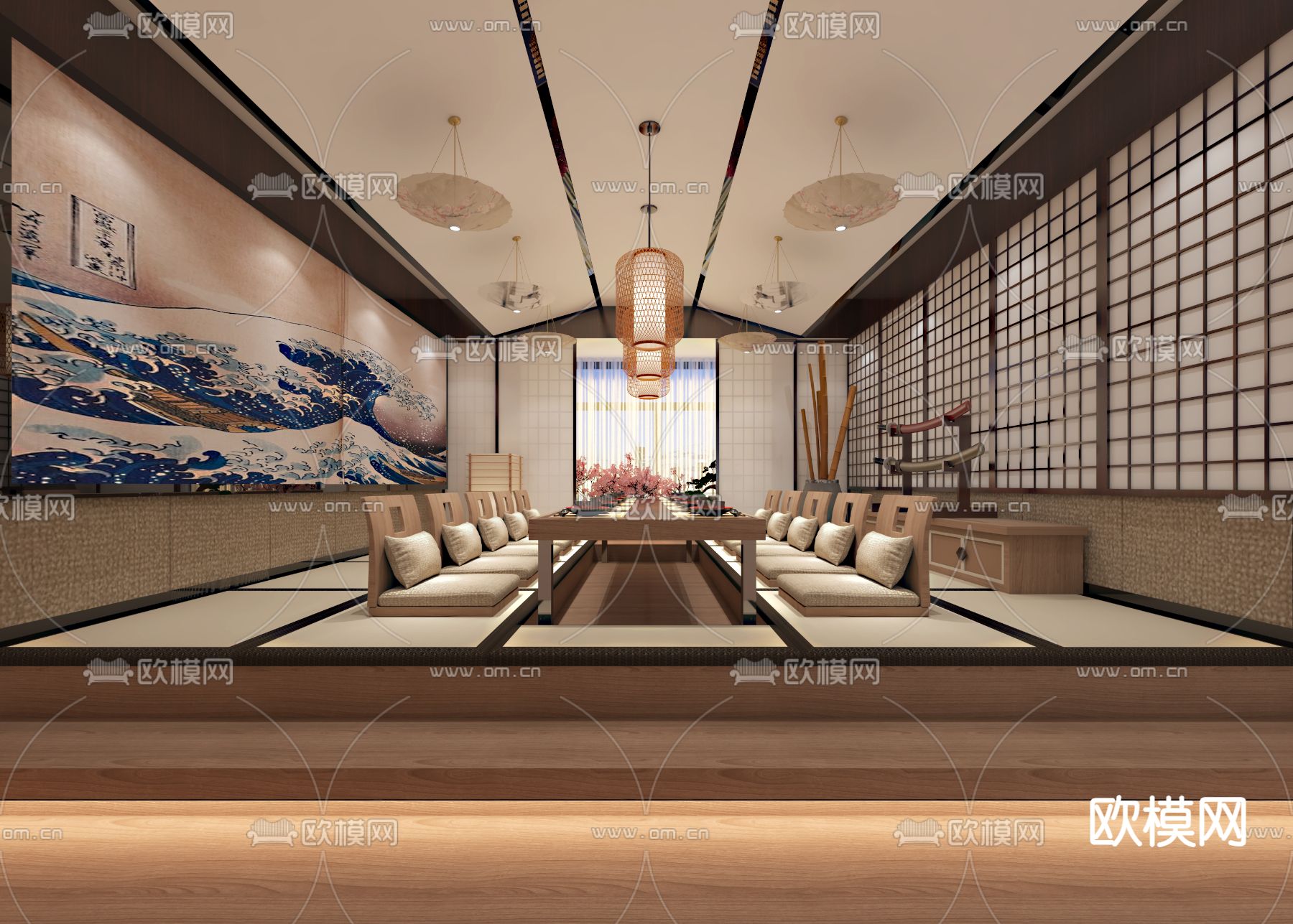 工业风 剧本杀店3d模型下载（渲染图2）