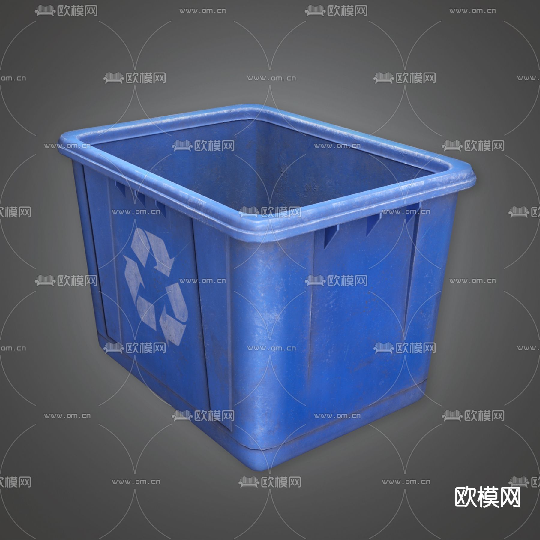 工业风垃圾箱3d模型下载