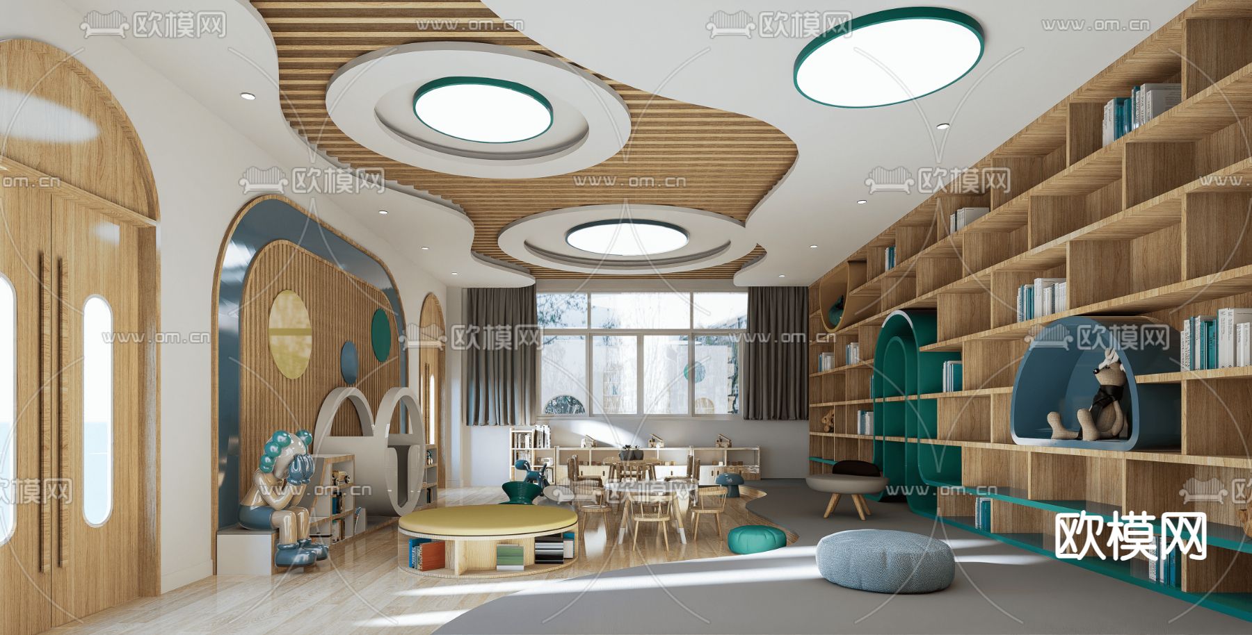 现代幼儿园 科学教室3d模型下载