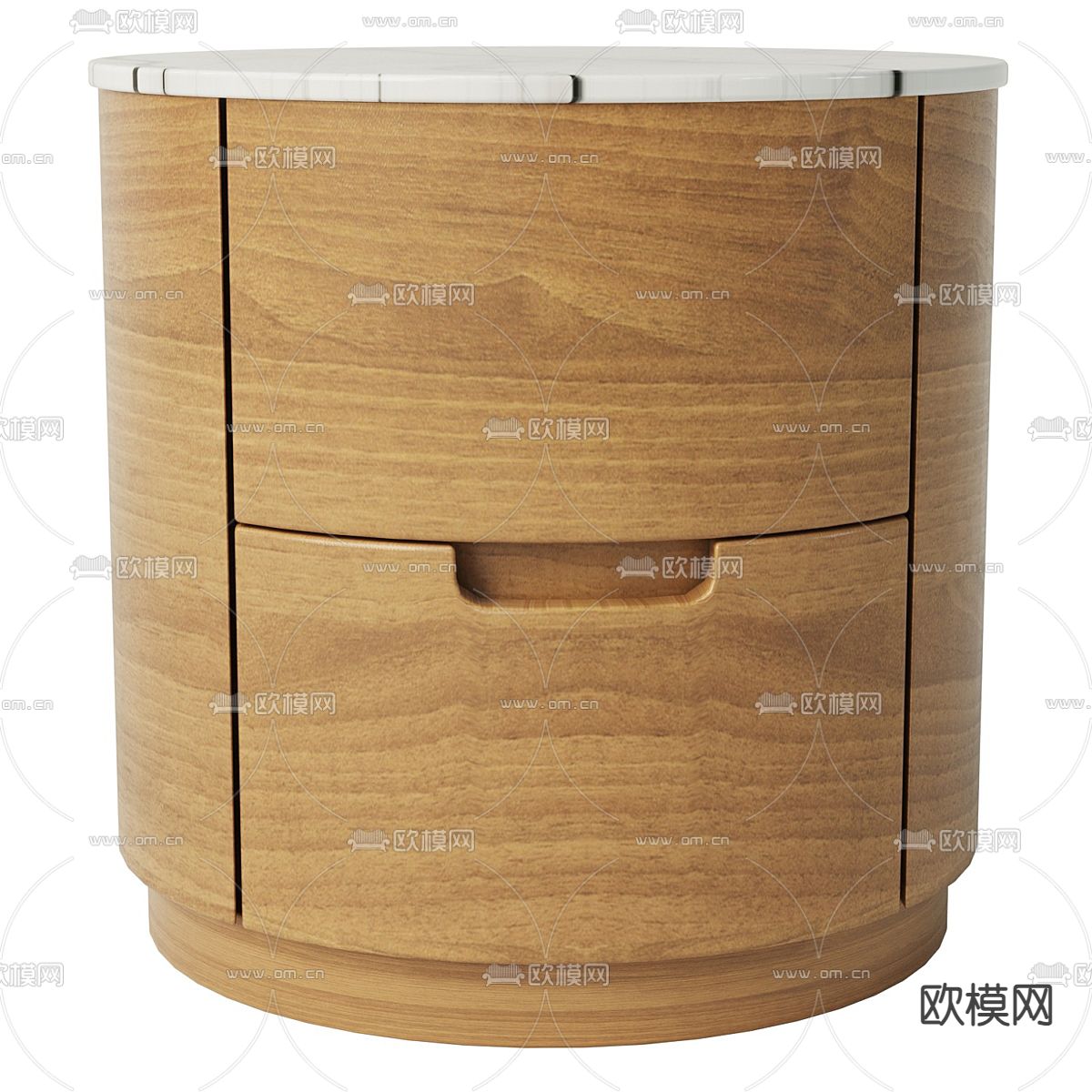 圆形床头柜3d模型下载（渲染图1）