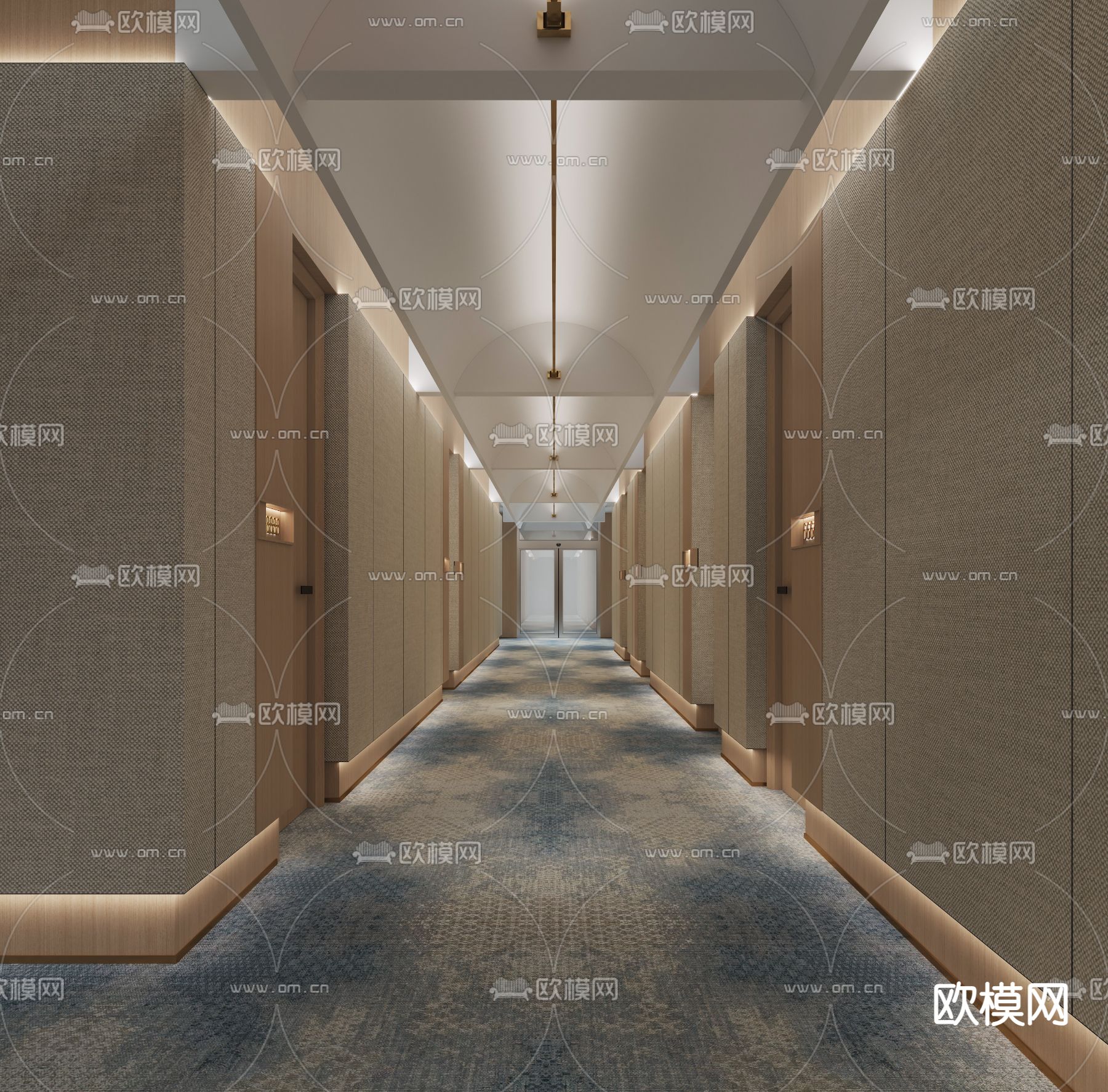 酒店走廊 过道3d模型下载