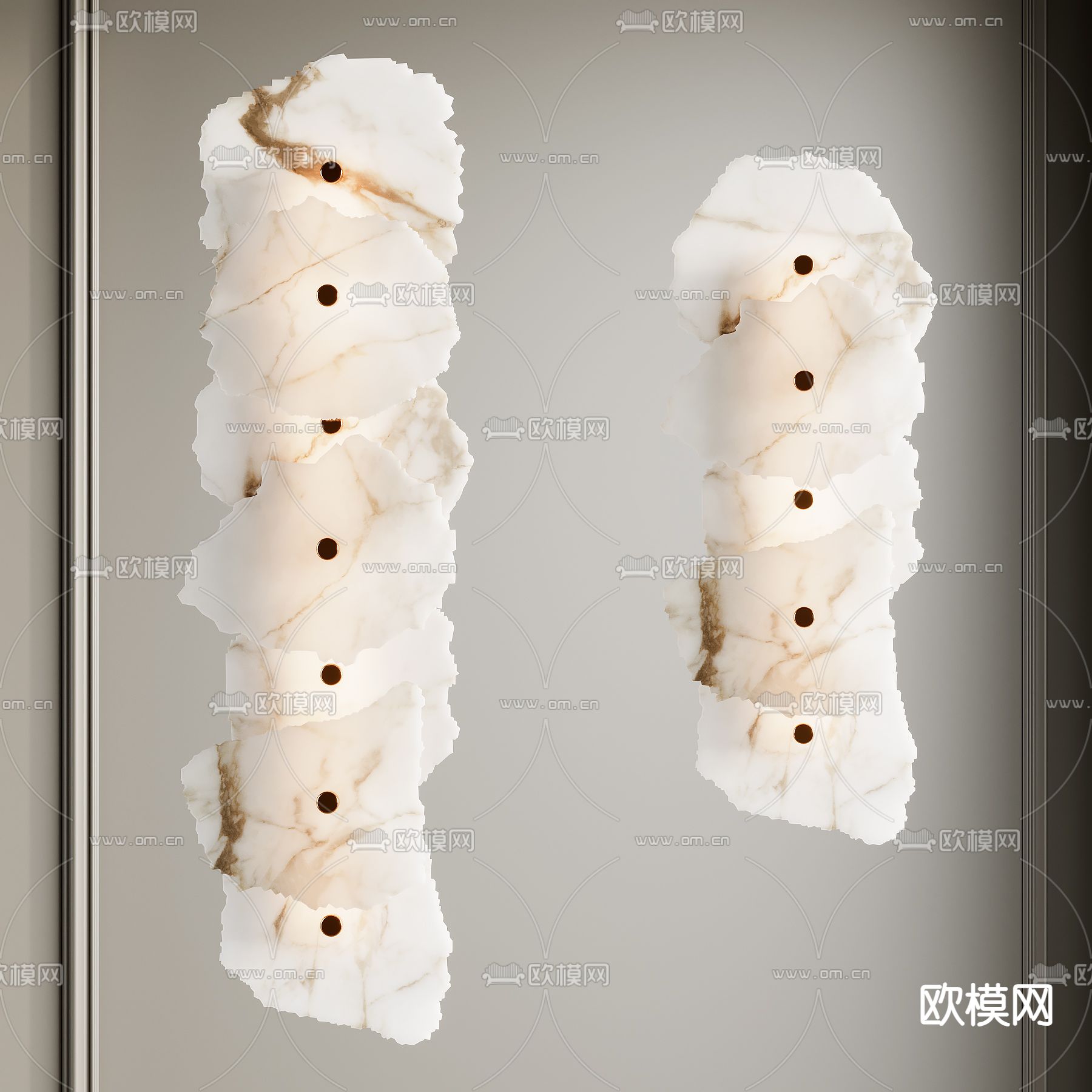 轻奢壁灯3d模型下载