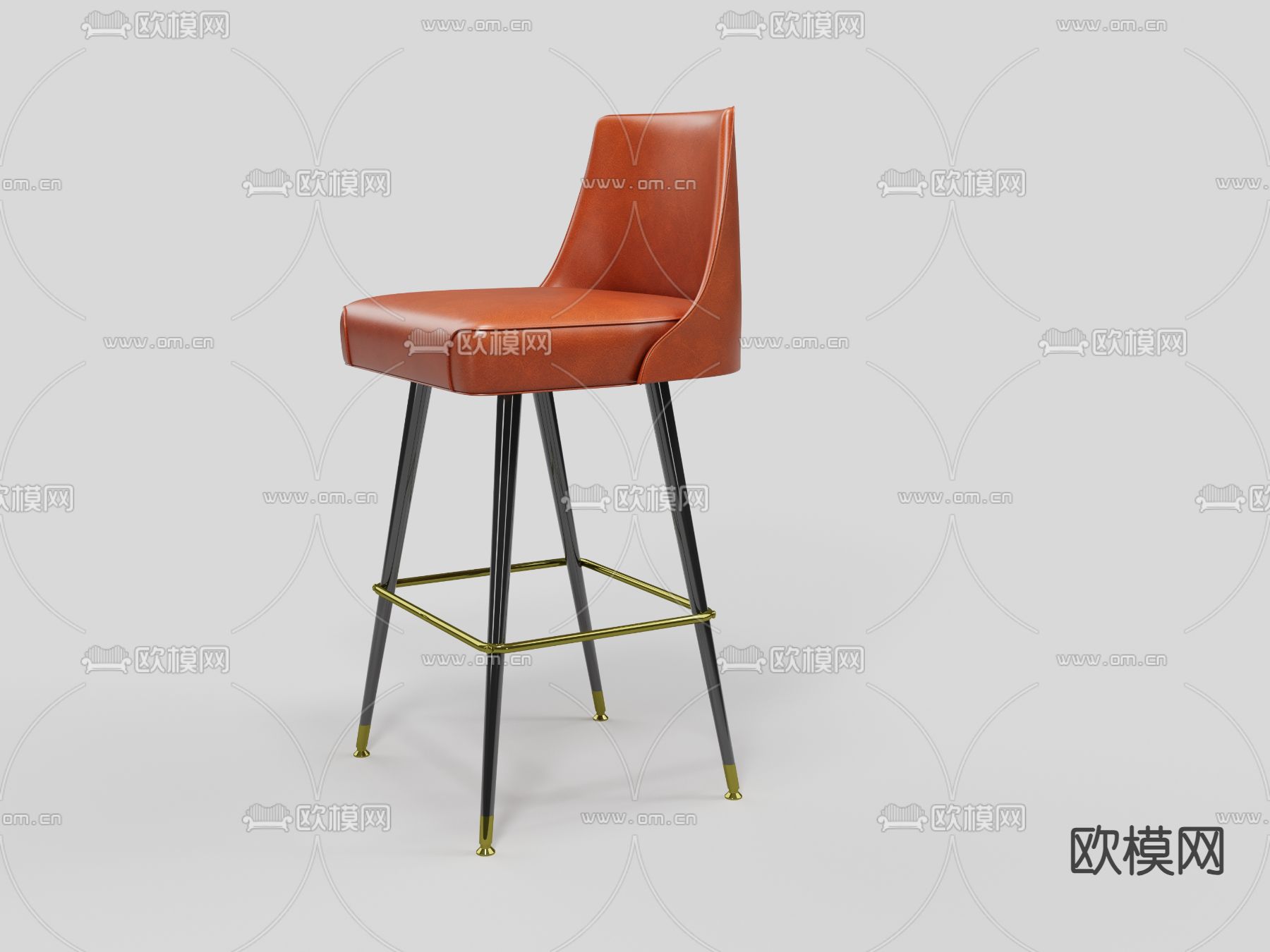 轻奢吧椅 吧凳 高脚凳3d模型下载