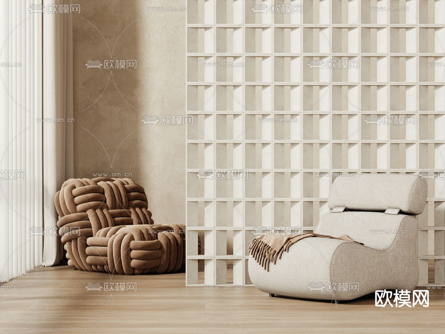 单人沙发 休闲沙发3d模型下载