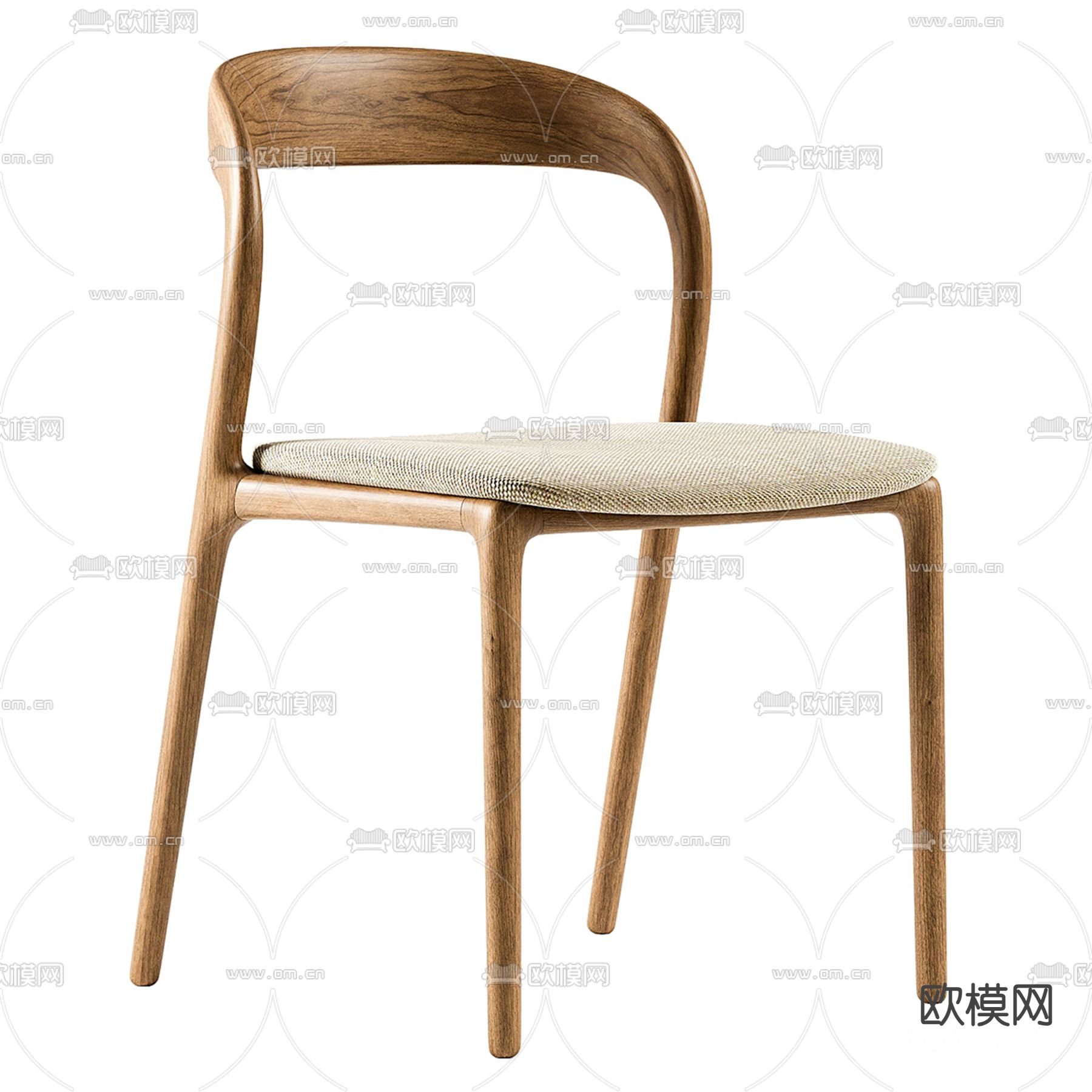 NEVA 椅子 木椅 餐椅3d模型下载（渲染图1）
