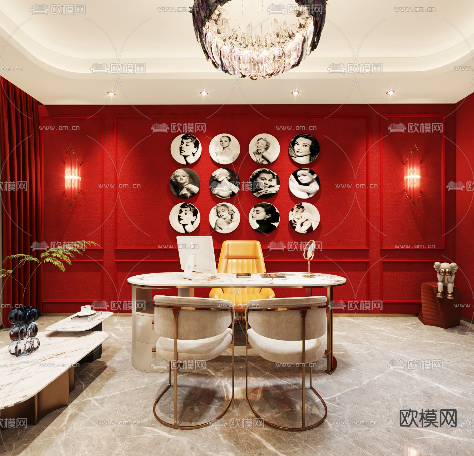 总经理室 董事长室3d模型下载