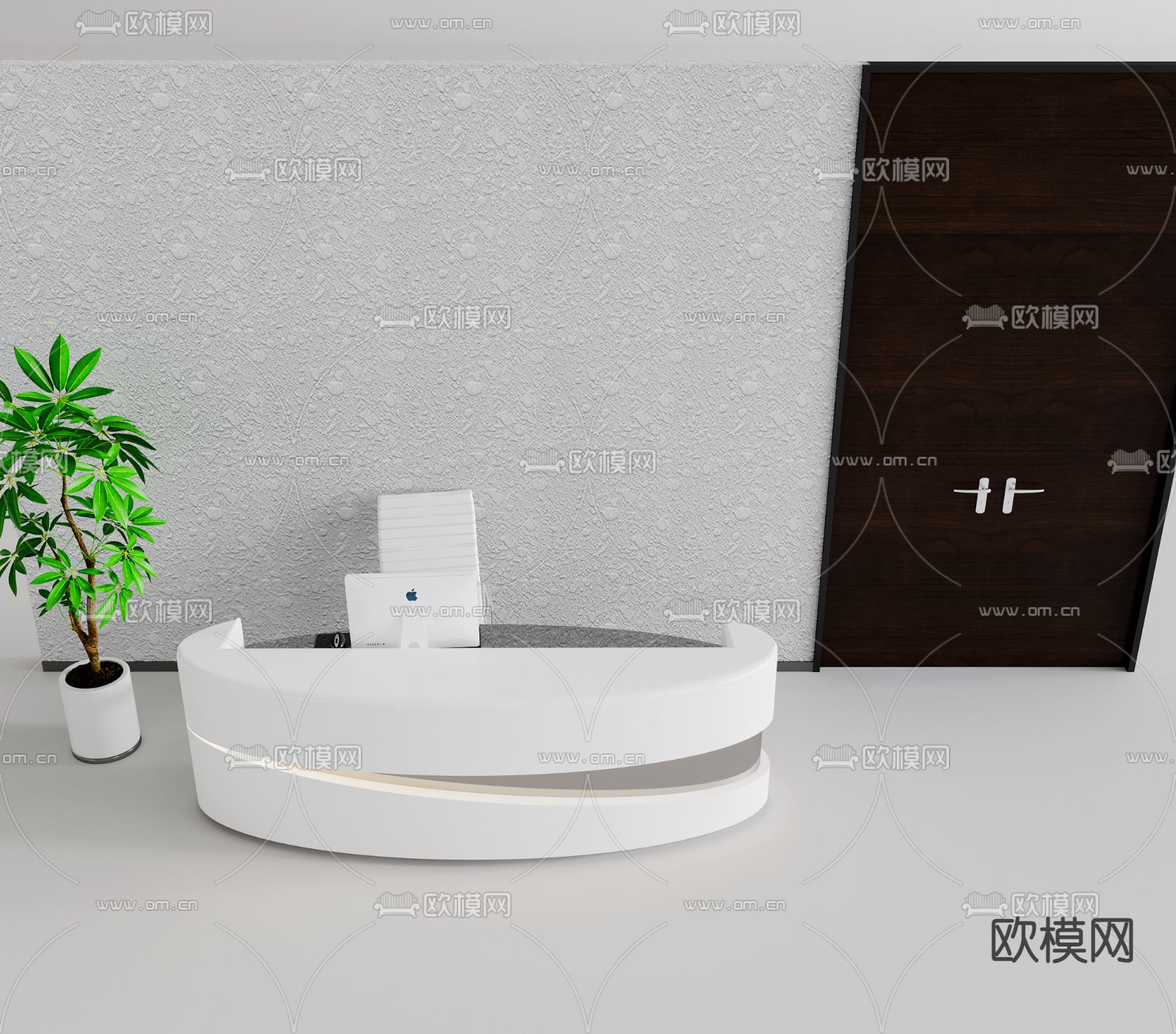 前台 服务台 接待台3d模型下载