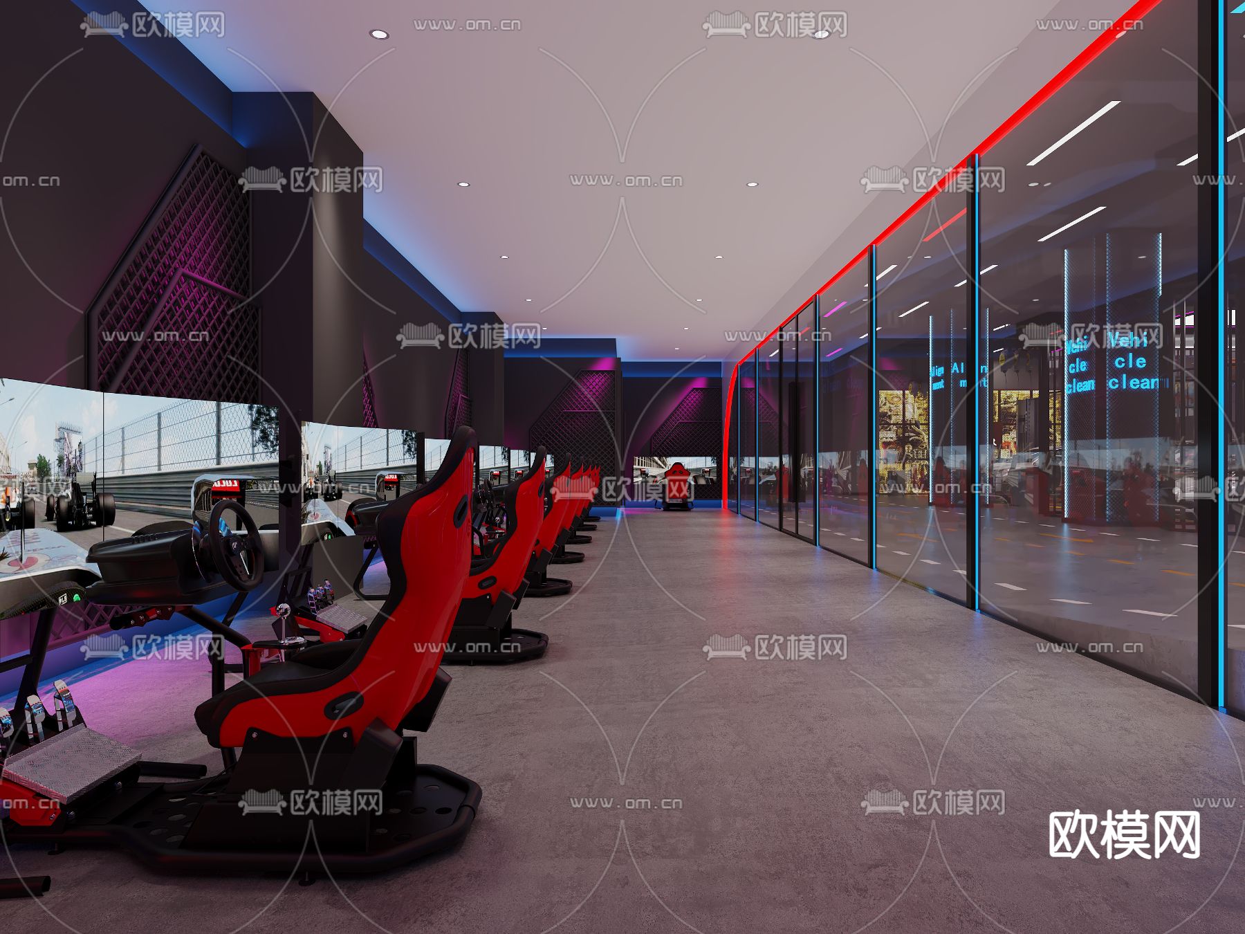 汽车维修店 4s店3d模型下载（渲染图5）
