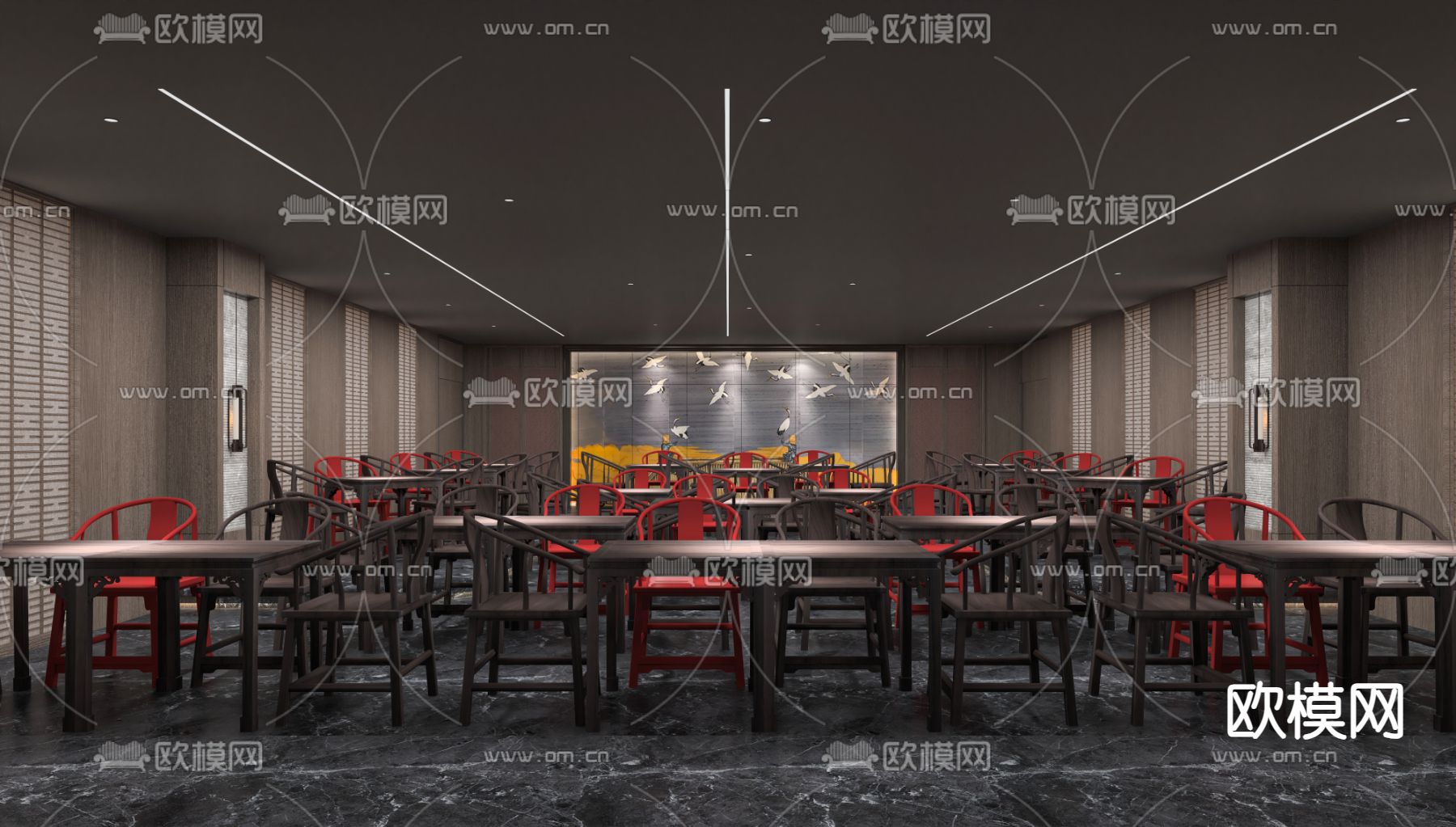 中式相声馆3d模型下载（渲染图1）