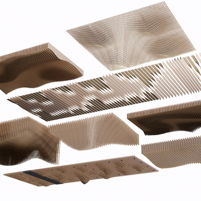 现代异形吊顶su模型