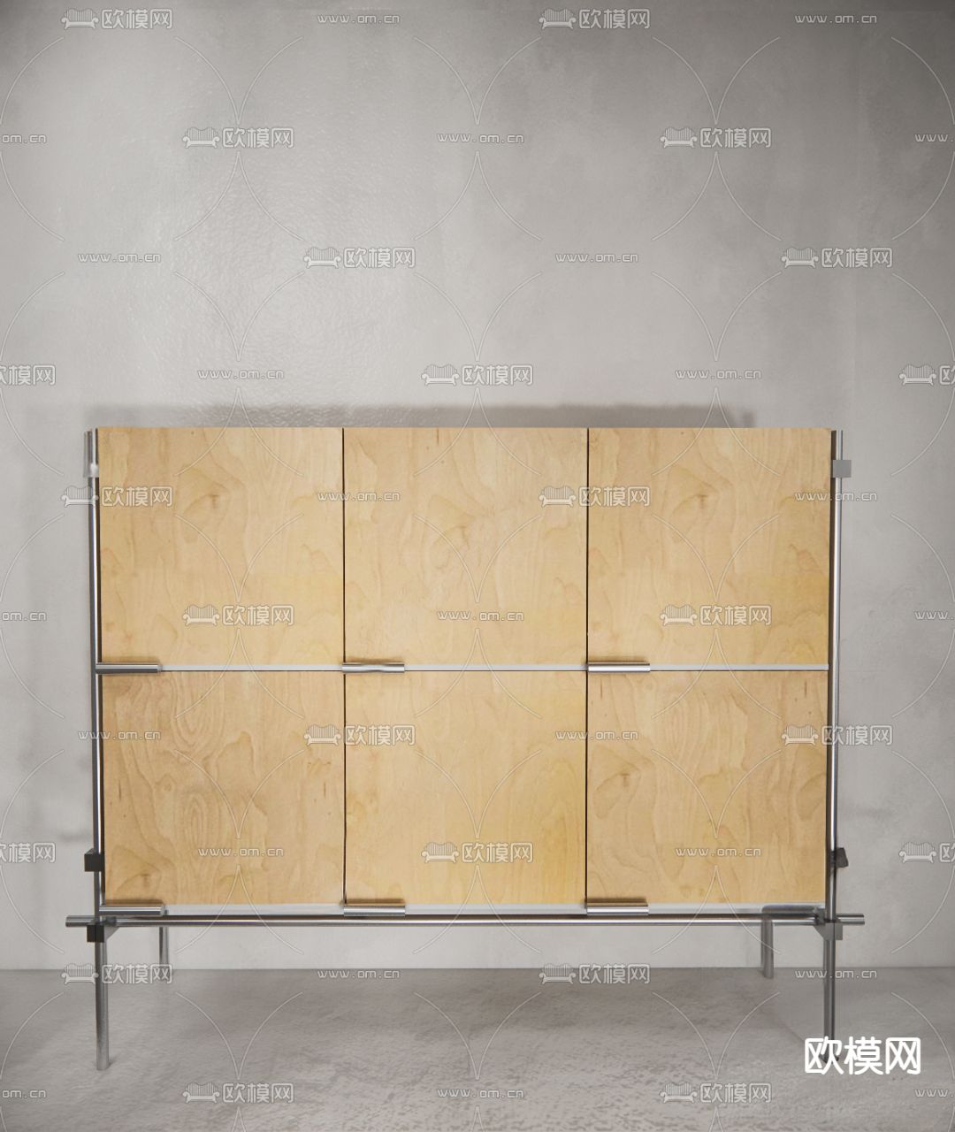 方块边柜 阔浮立柜3d模型下载