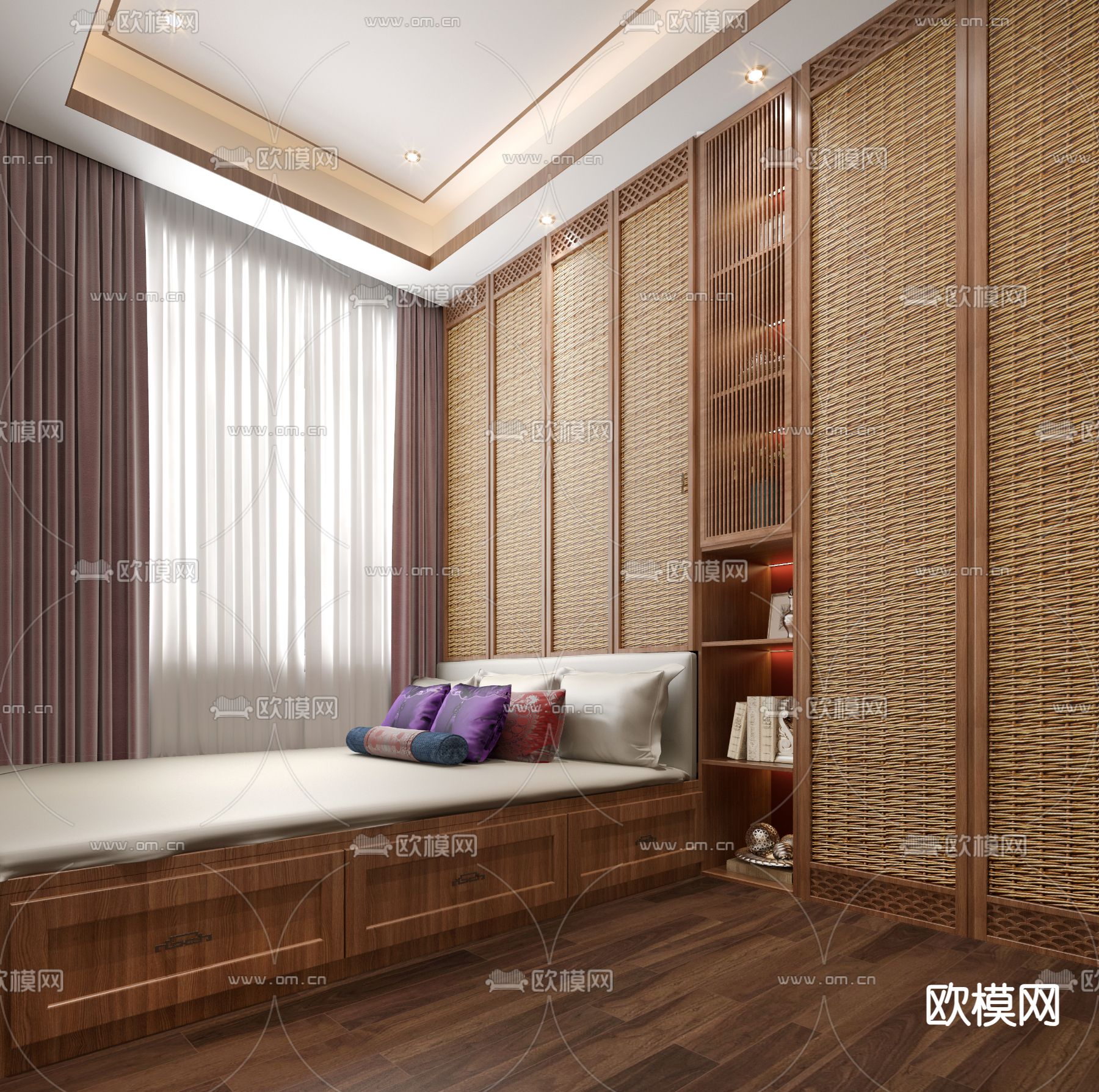 榻榻米卧室 次卧3d模型下载