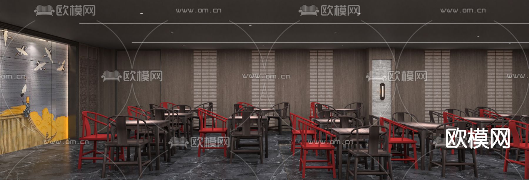 中式相声馆3d模型下载（渲染图3）