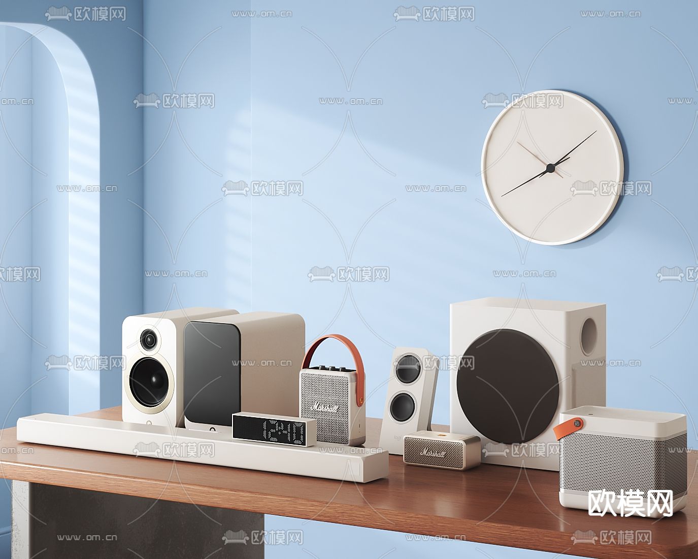 桌面音响 音箱 收音机3d模型下载