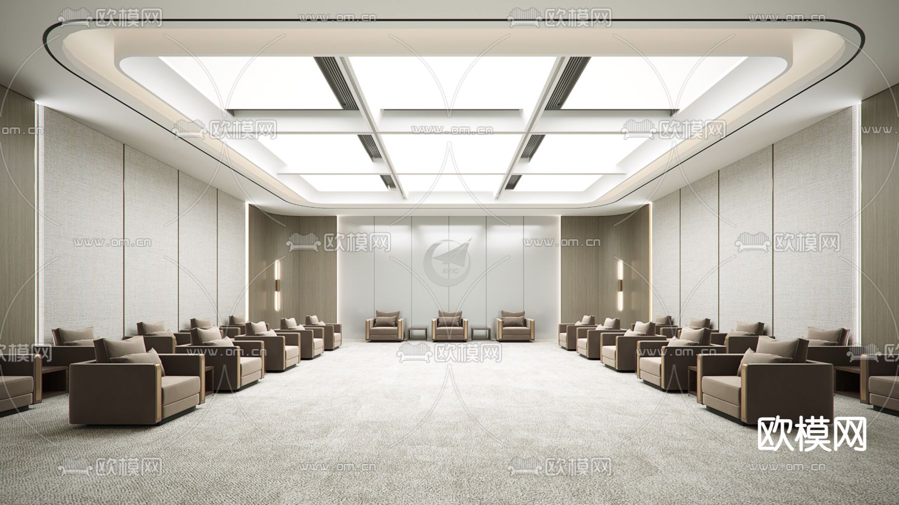 酒店接待室 洽谈厅3d模型下载