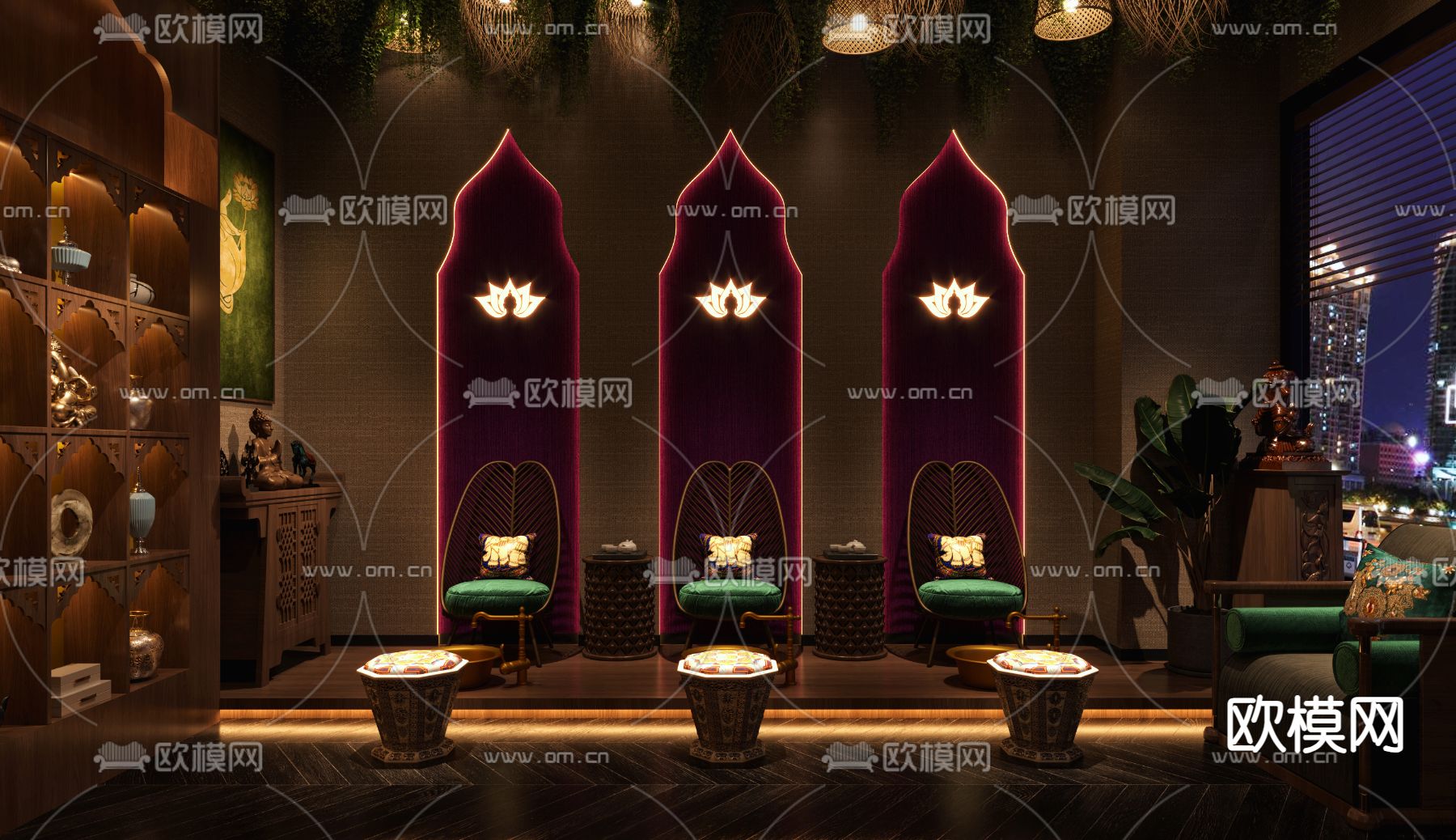东南亚泰式按摩馆3d模型下载（渲染图3）