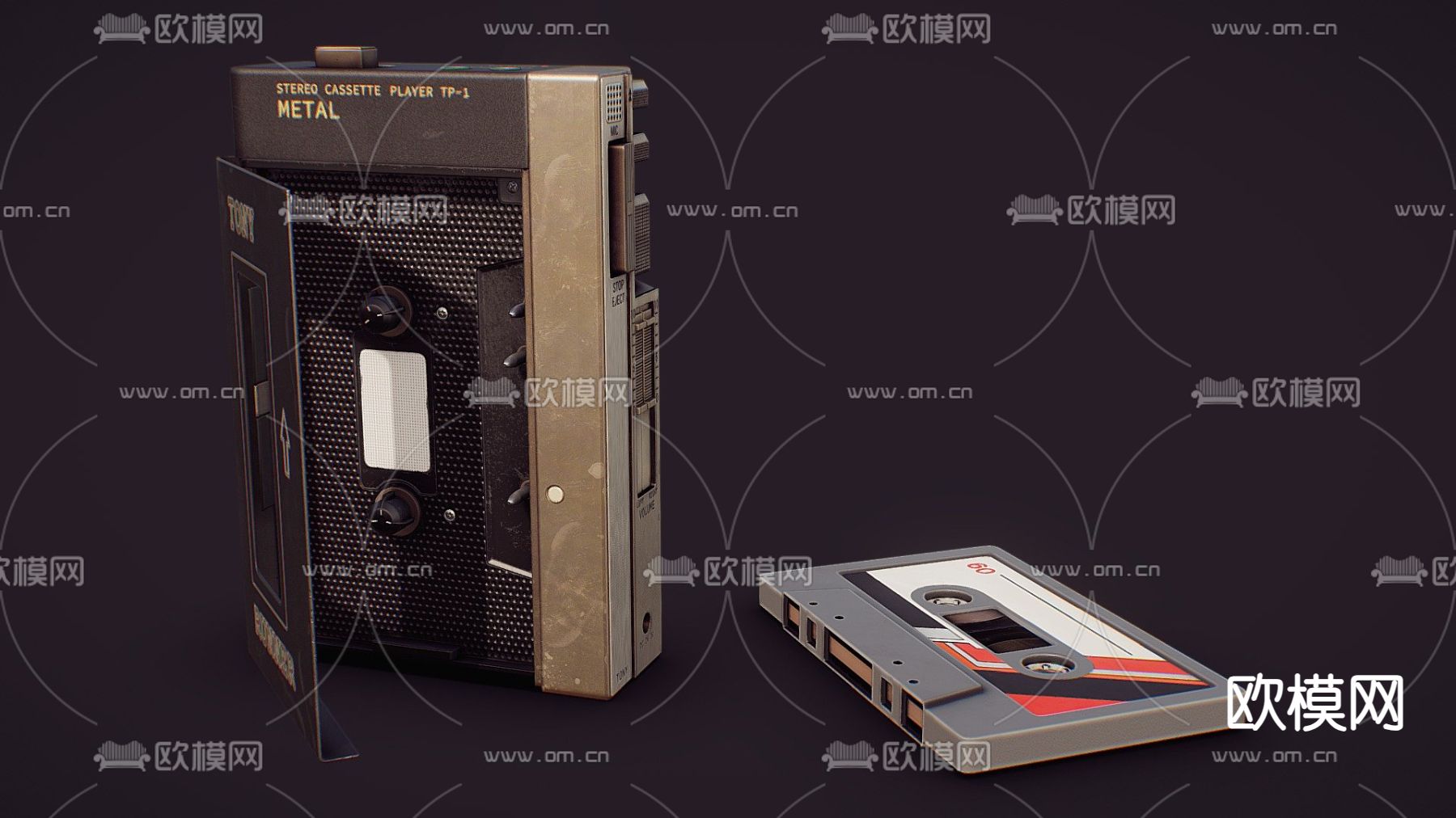 现代磁带播放器3d模型下载