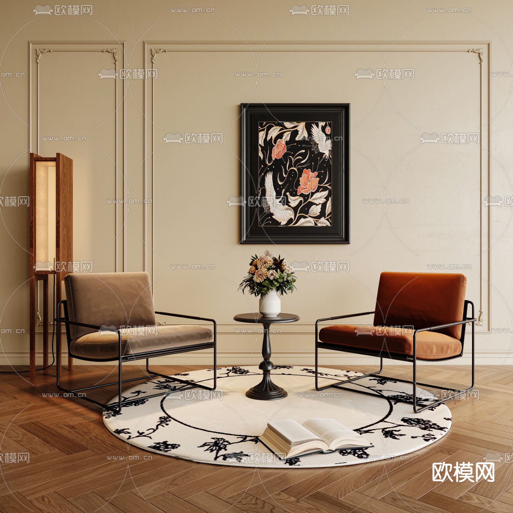 现代单人椅 休闲椅3d模型下载