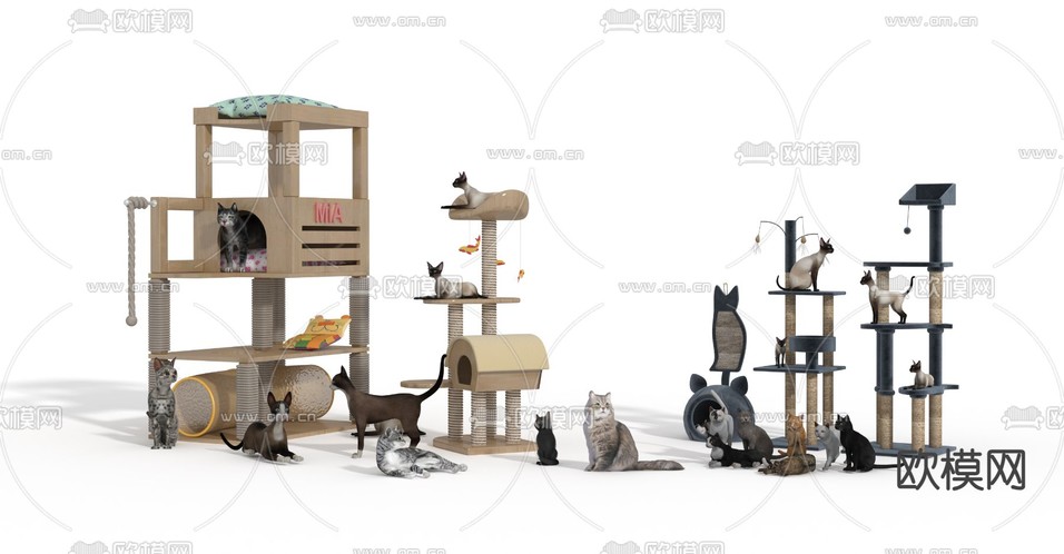 猫笼 猫架 宠物用品3d模型下载