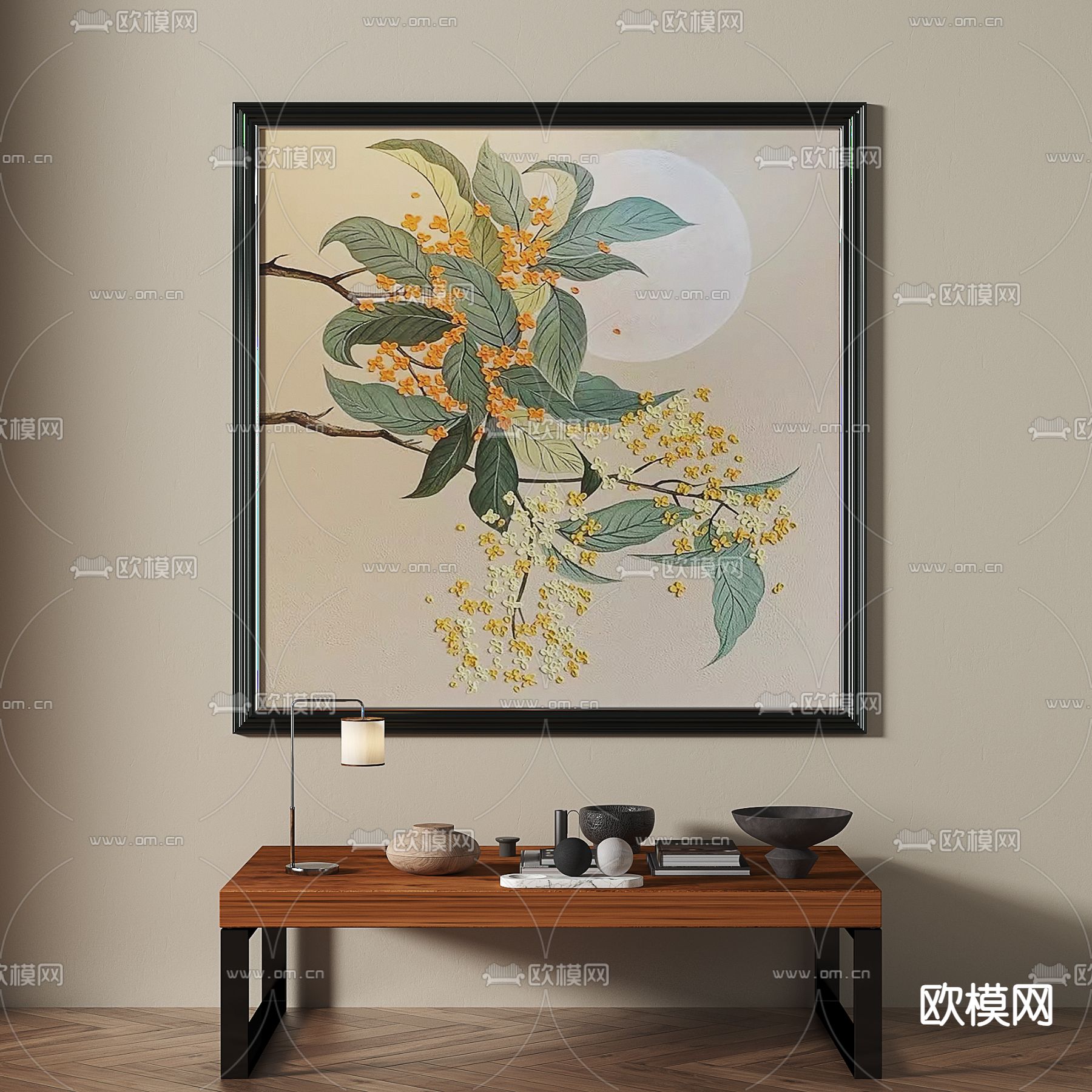 花卉画 艺术画 装饰画3d模型下载