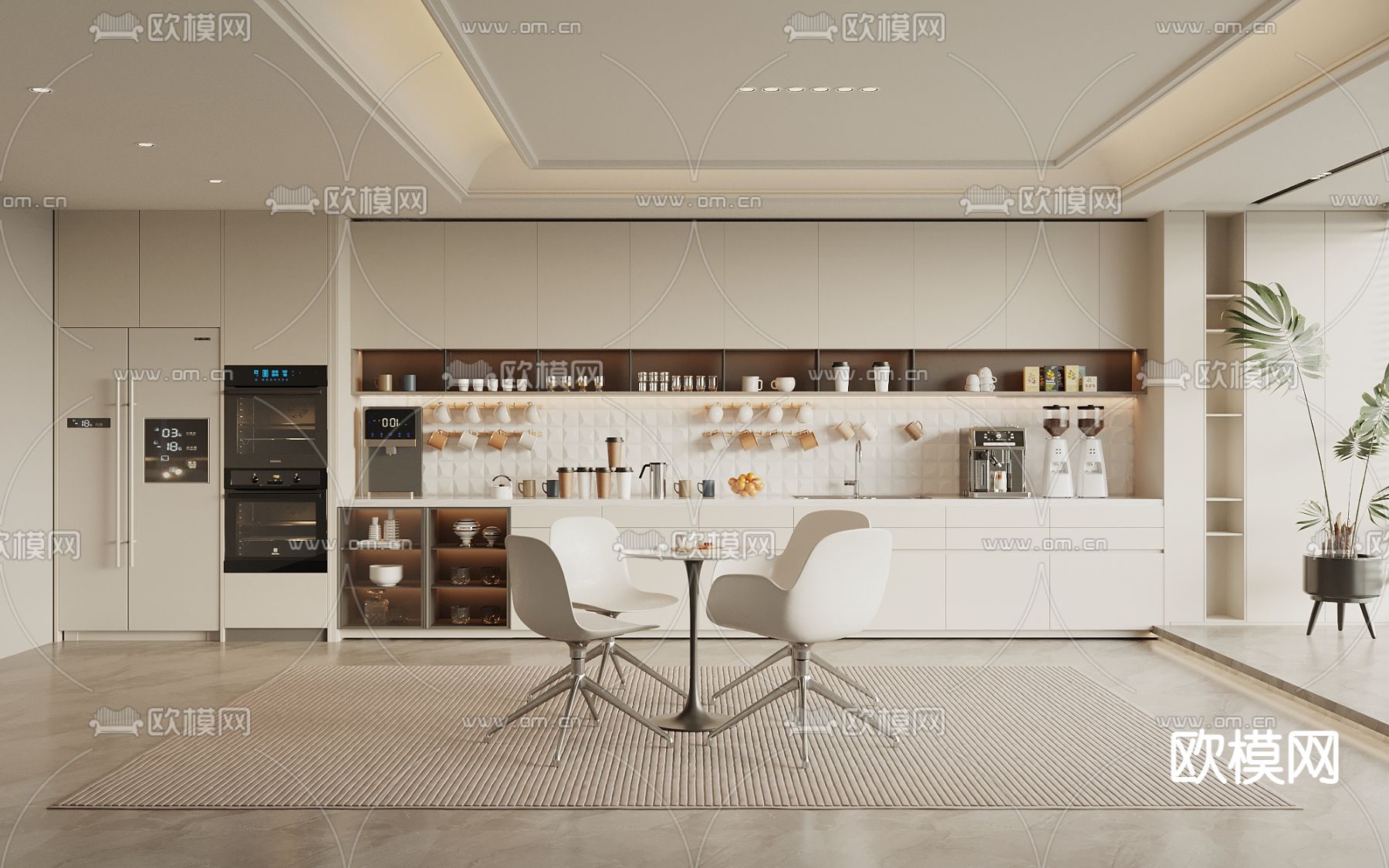 办公室茶水间3d模型下载