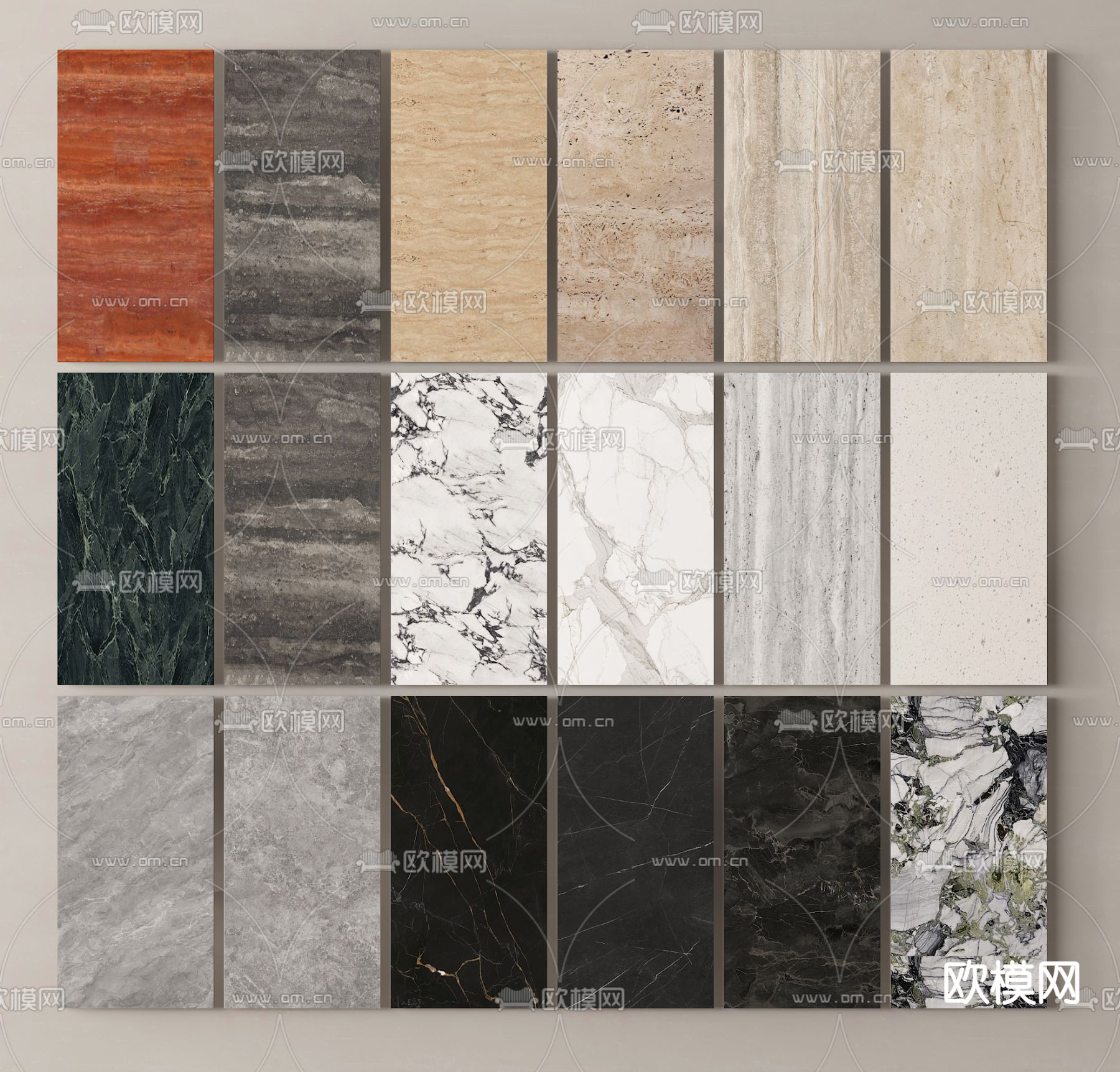 大理石护墙板 石材墙 墙饰板3d模型下载