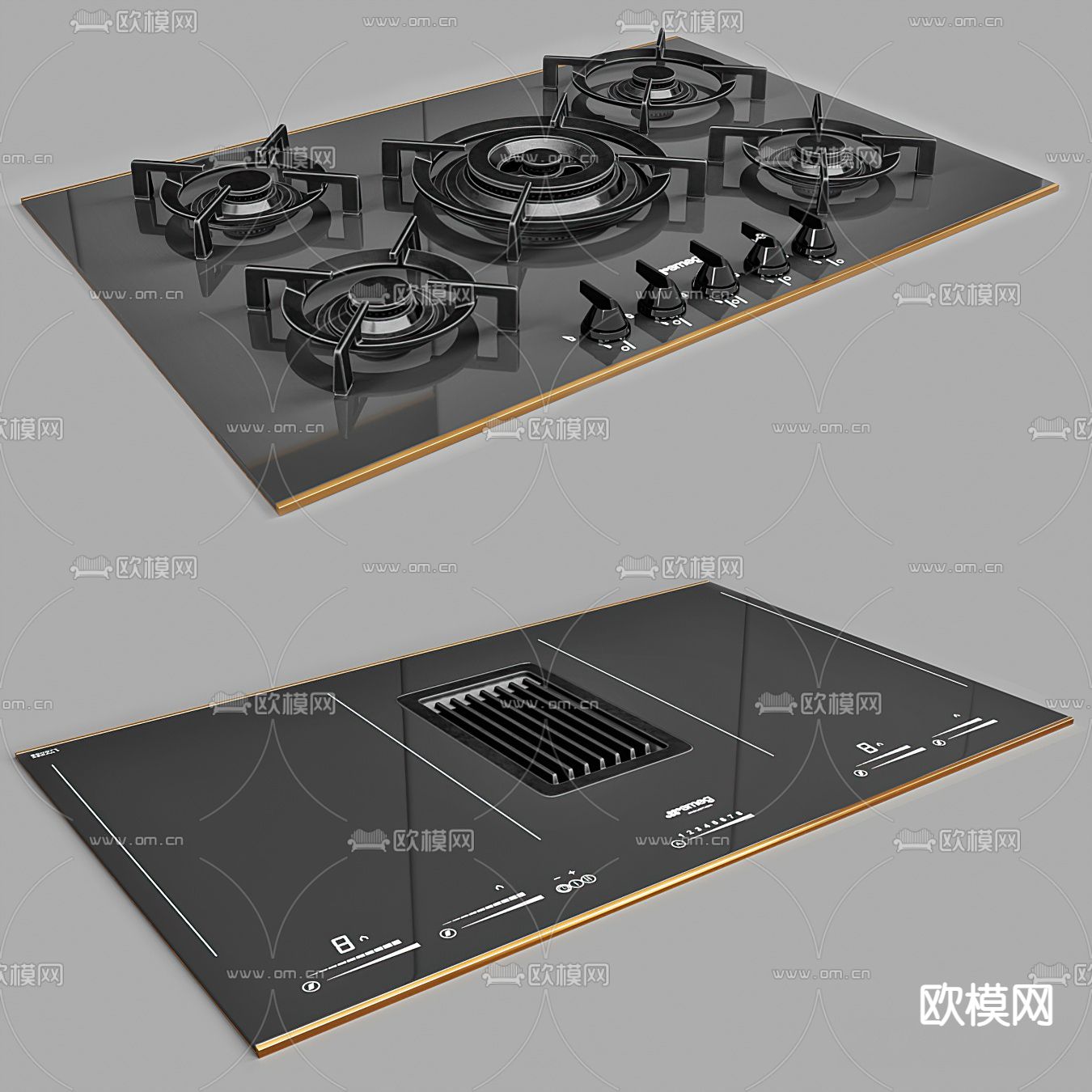 现代燃气灶 炉灶3d模型下载