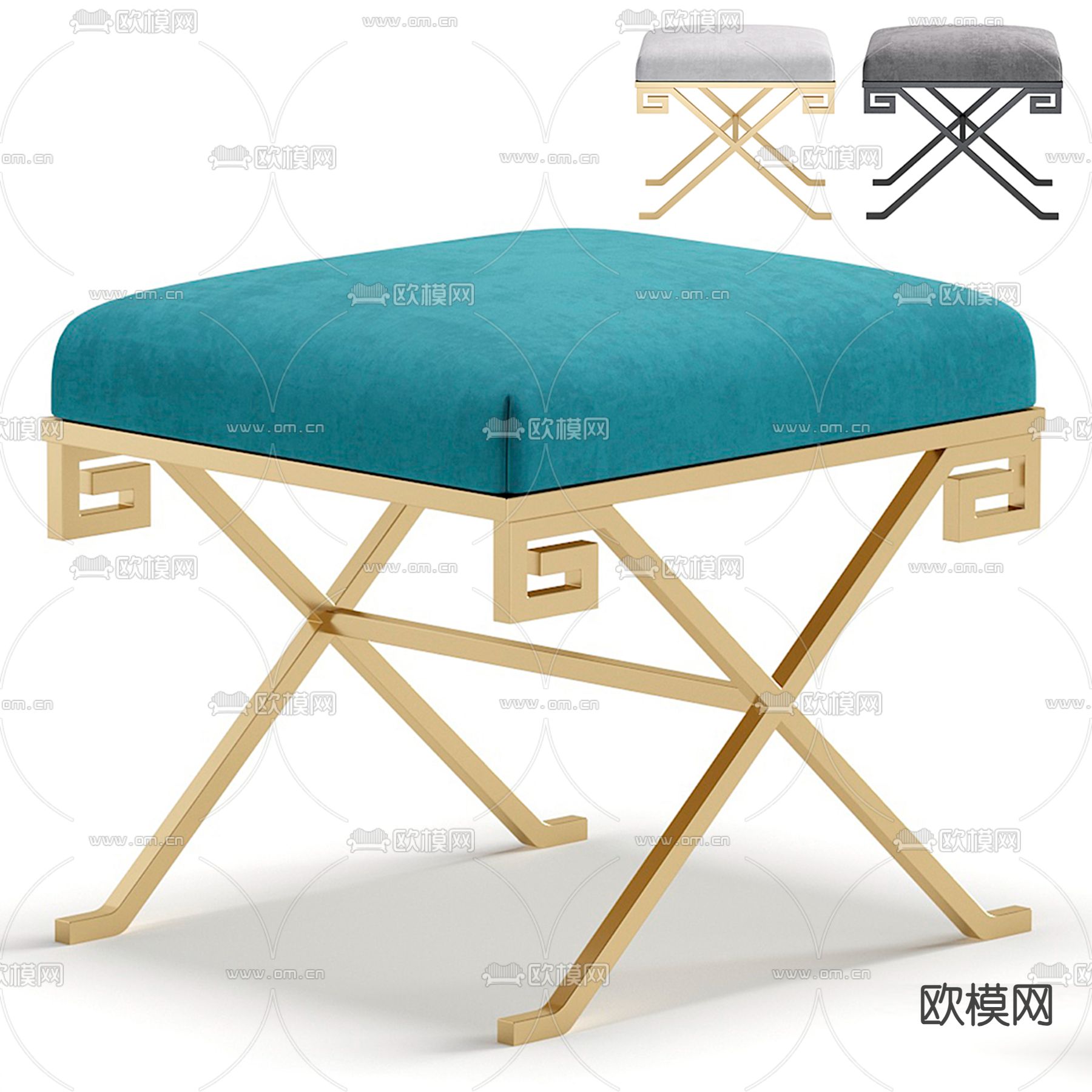 Cazarina Interiors 轻奢凳子 沙发凳3d模型下载