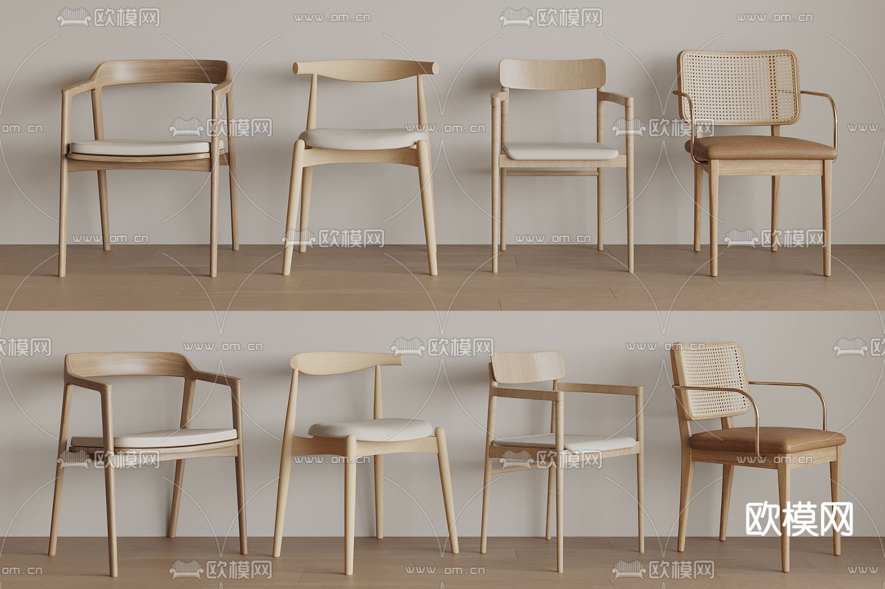 北欧餐椅 单椅3d模型下载