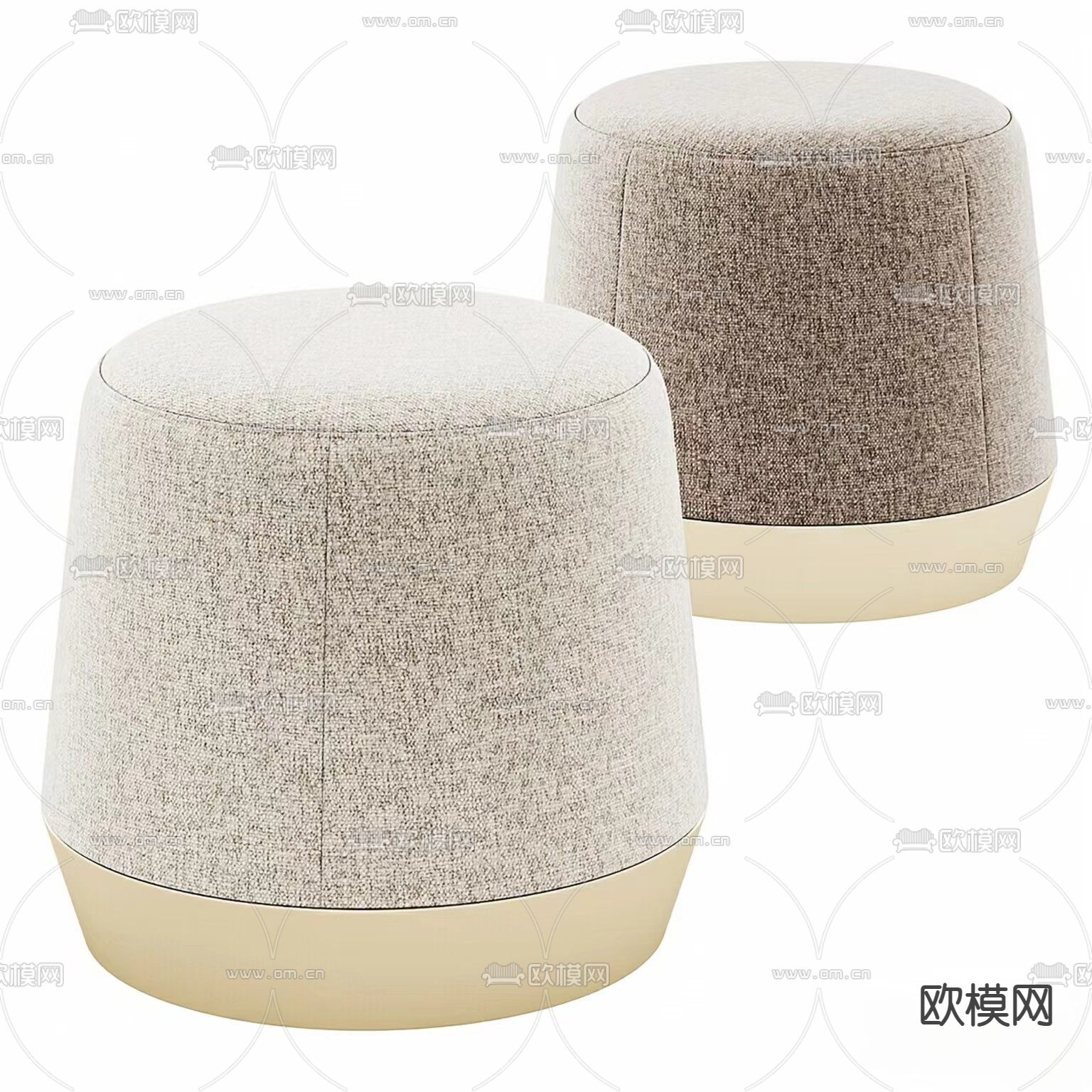 Barbara 沙发凳3d模型下载（渲染图2）