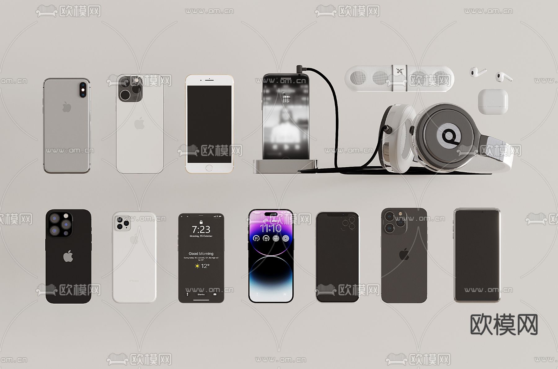 智能手机 耳机3d模型下载