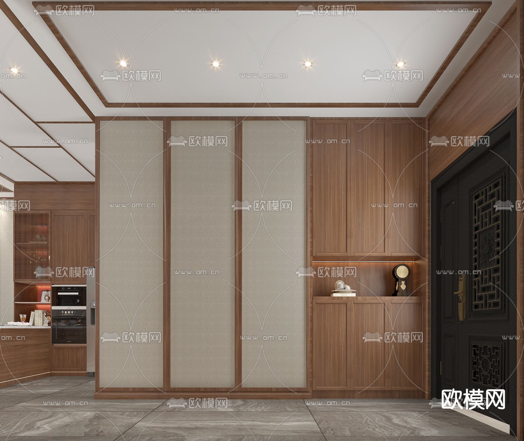 东南亚餐厅3d模型下载（渲染图3）