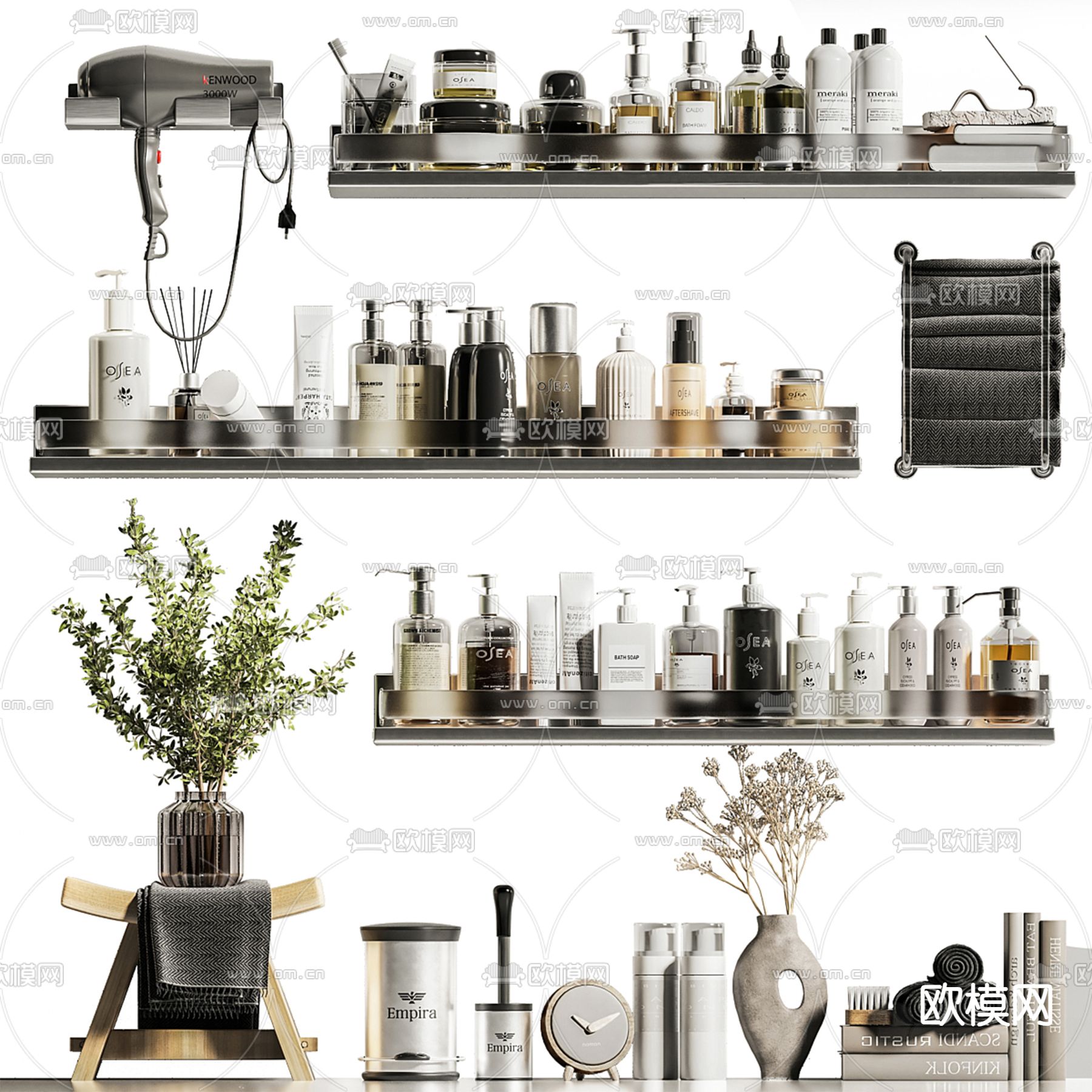 浴室配件3d模型下载（渲染图2）