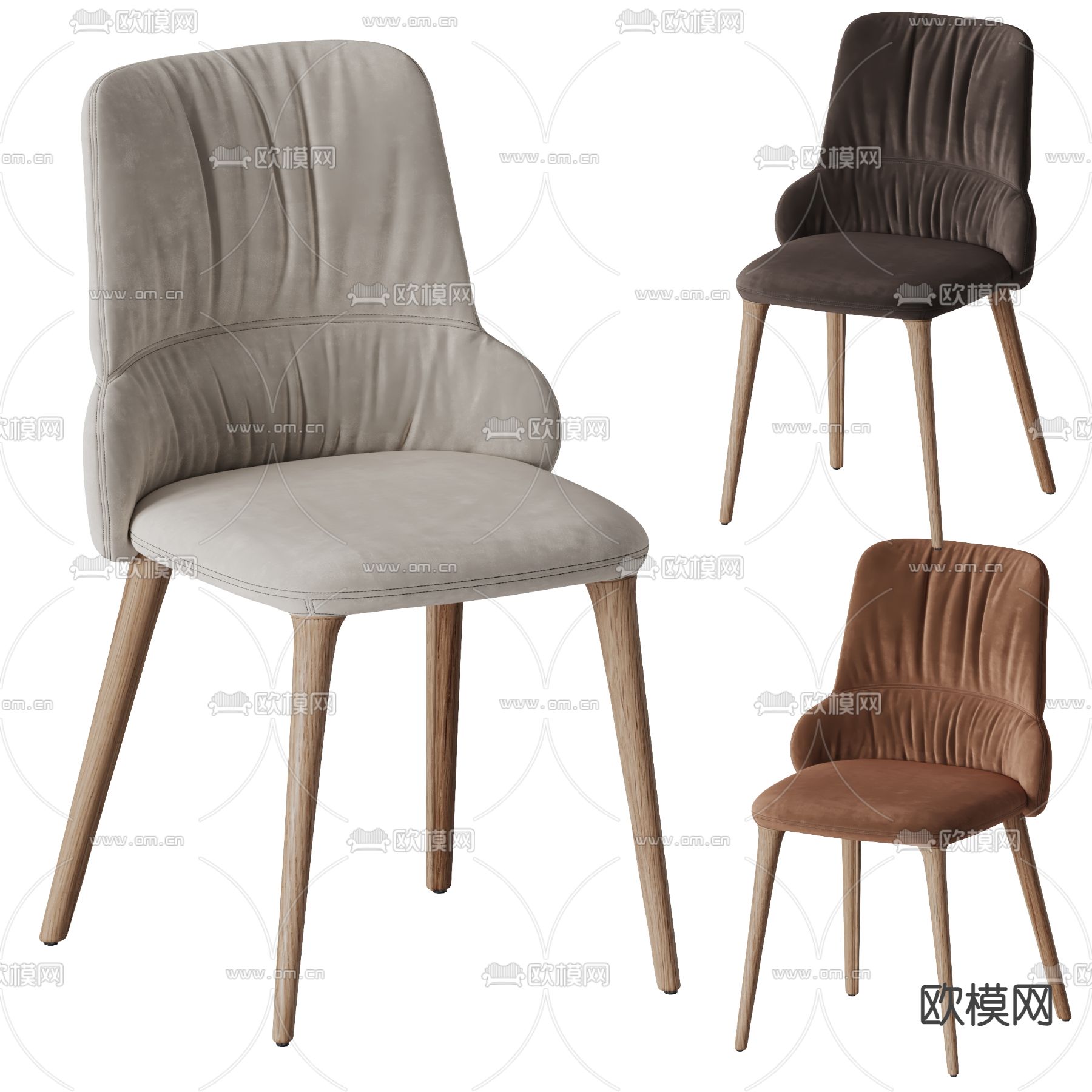 Bonaldo 餐椅 单椅su模型下载（渲染图2）