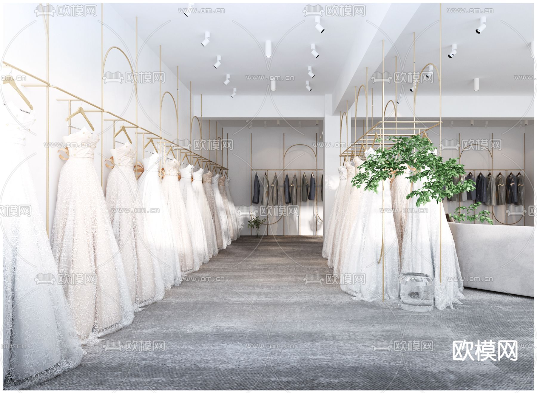 现代婚纱店3d模型下载（渲染图2）