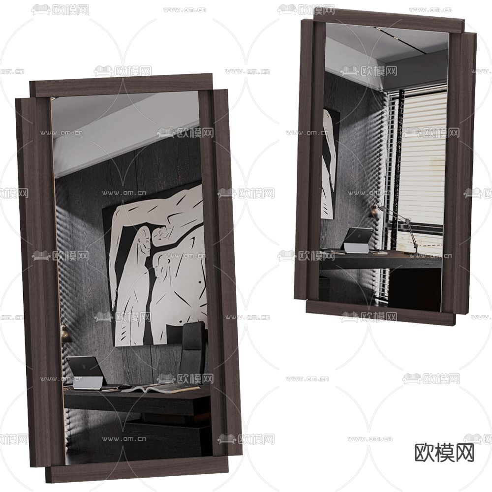Modenature 镜子 全身镜 装饰镜3d模型下载
