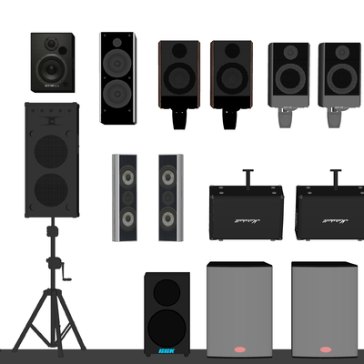  立式音响 蓝牙音响su模型 