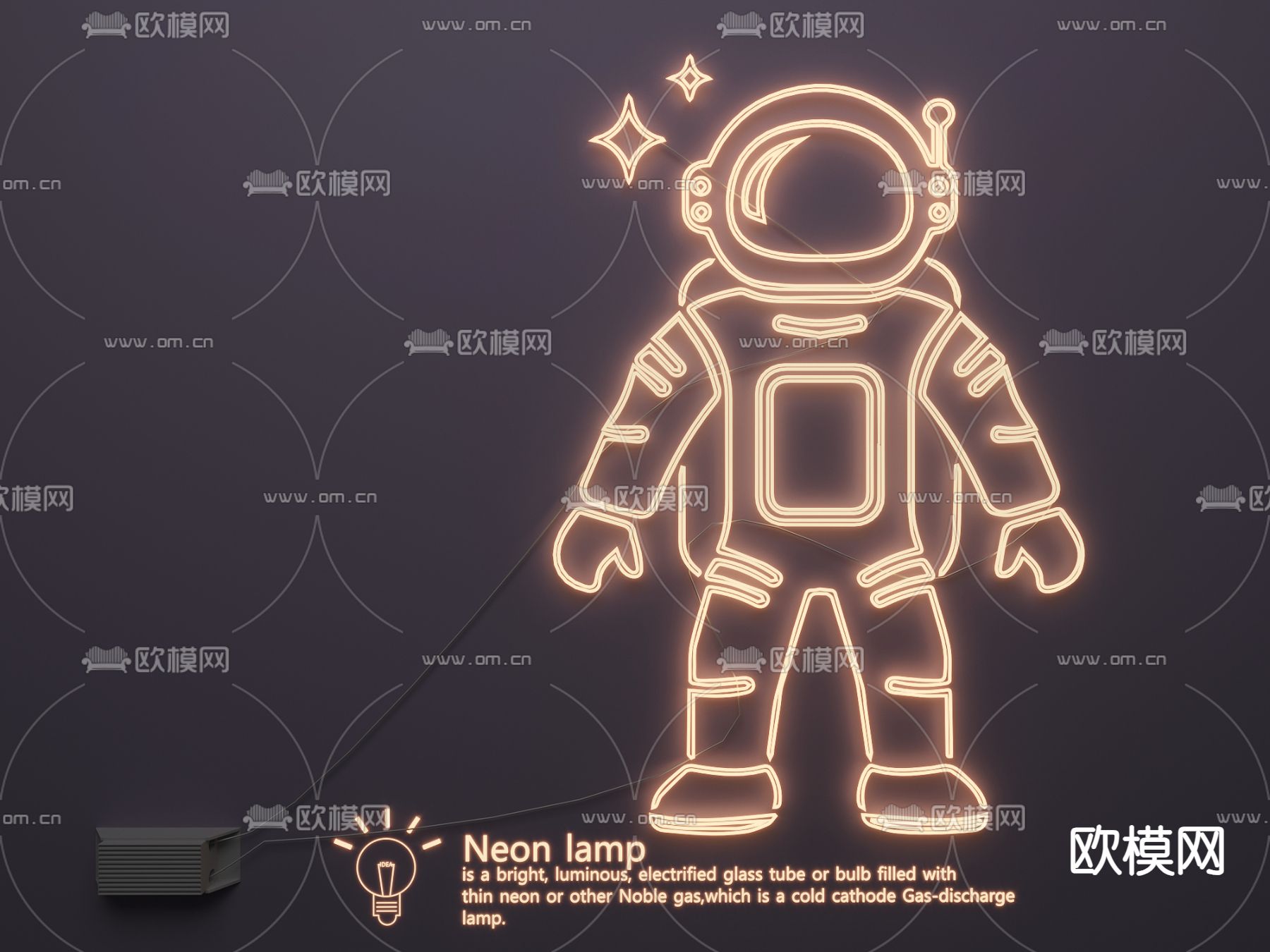 霓虹灯 网红灯 发光字 广告灯3d模型下载
