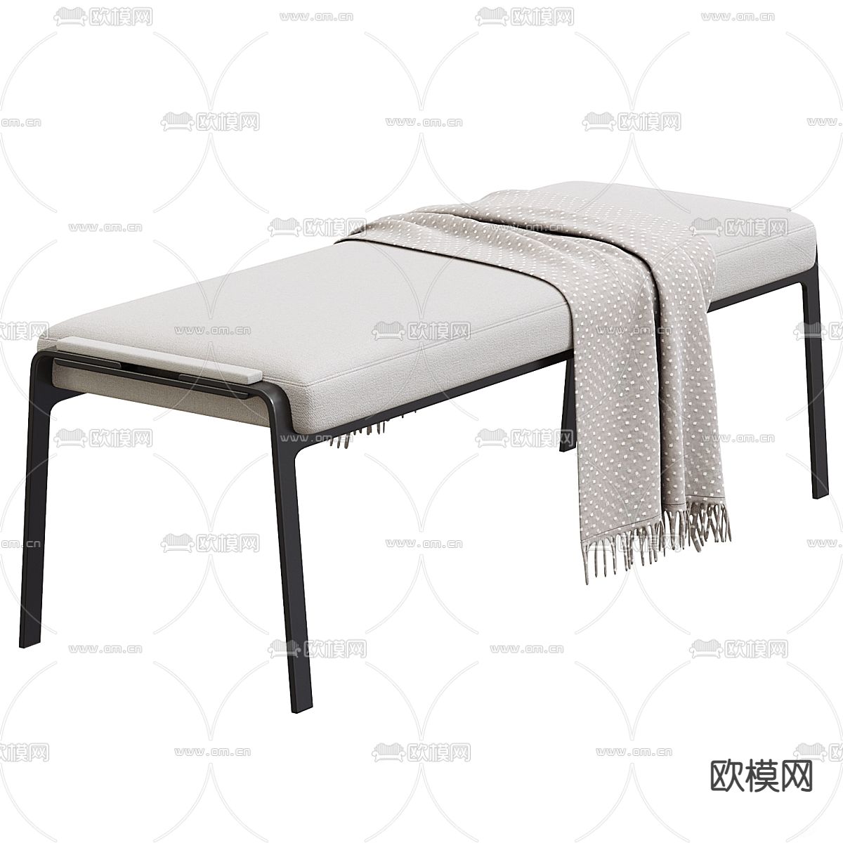床尾凳 脚踏3d模型下载（渲染图2）