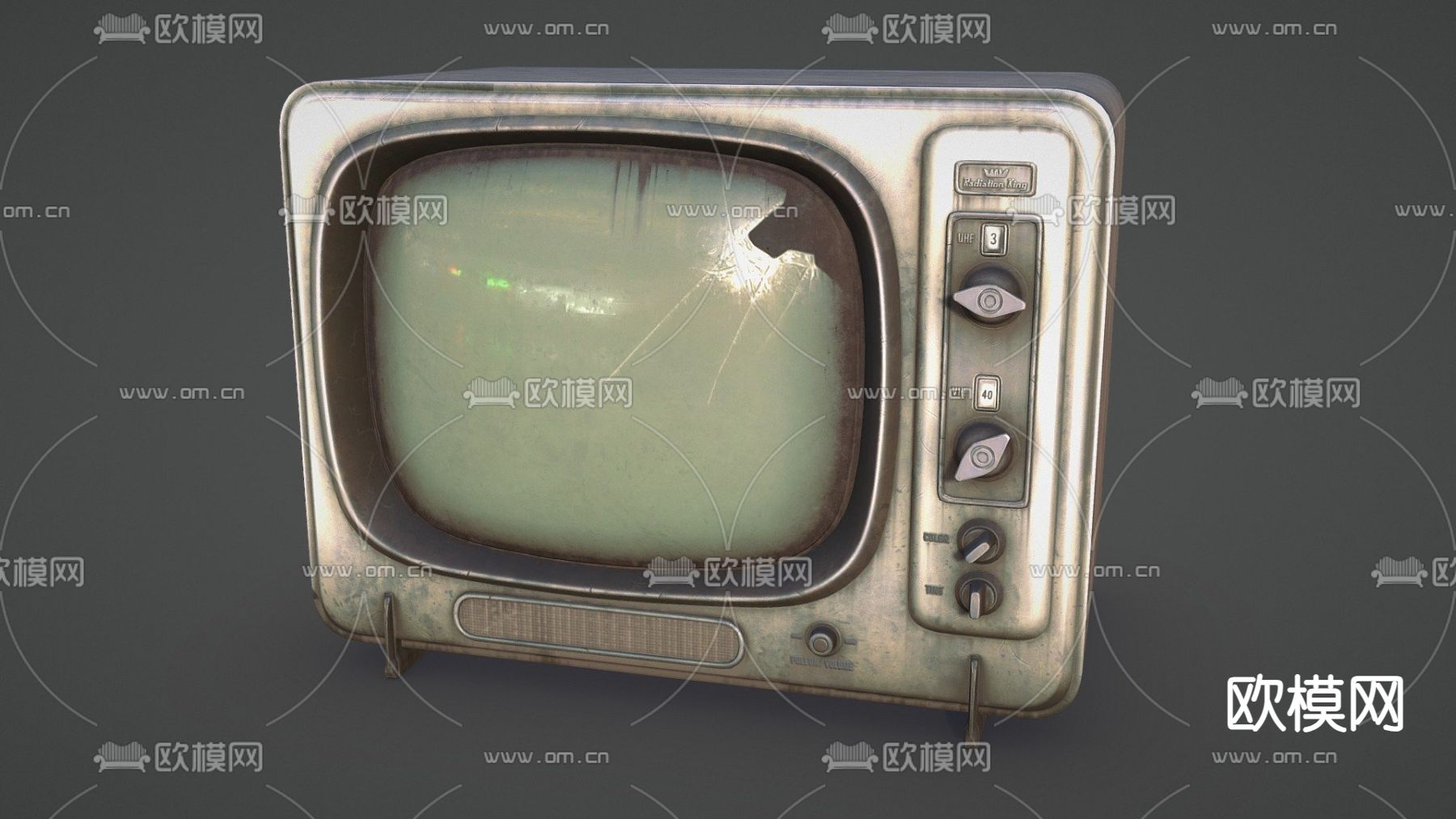 工业风电视3d模型下载