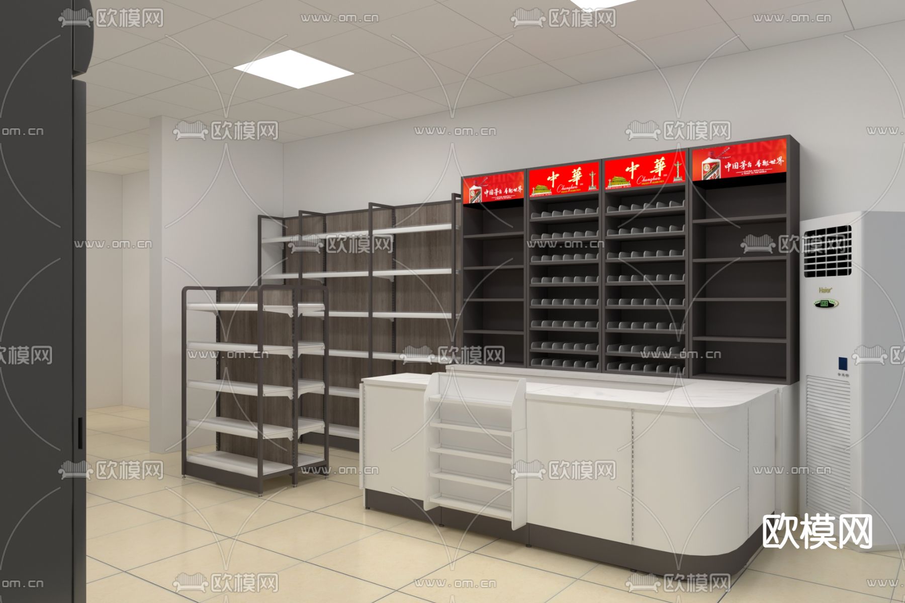 现代便利店3d模型下载（渲染图2）
