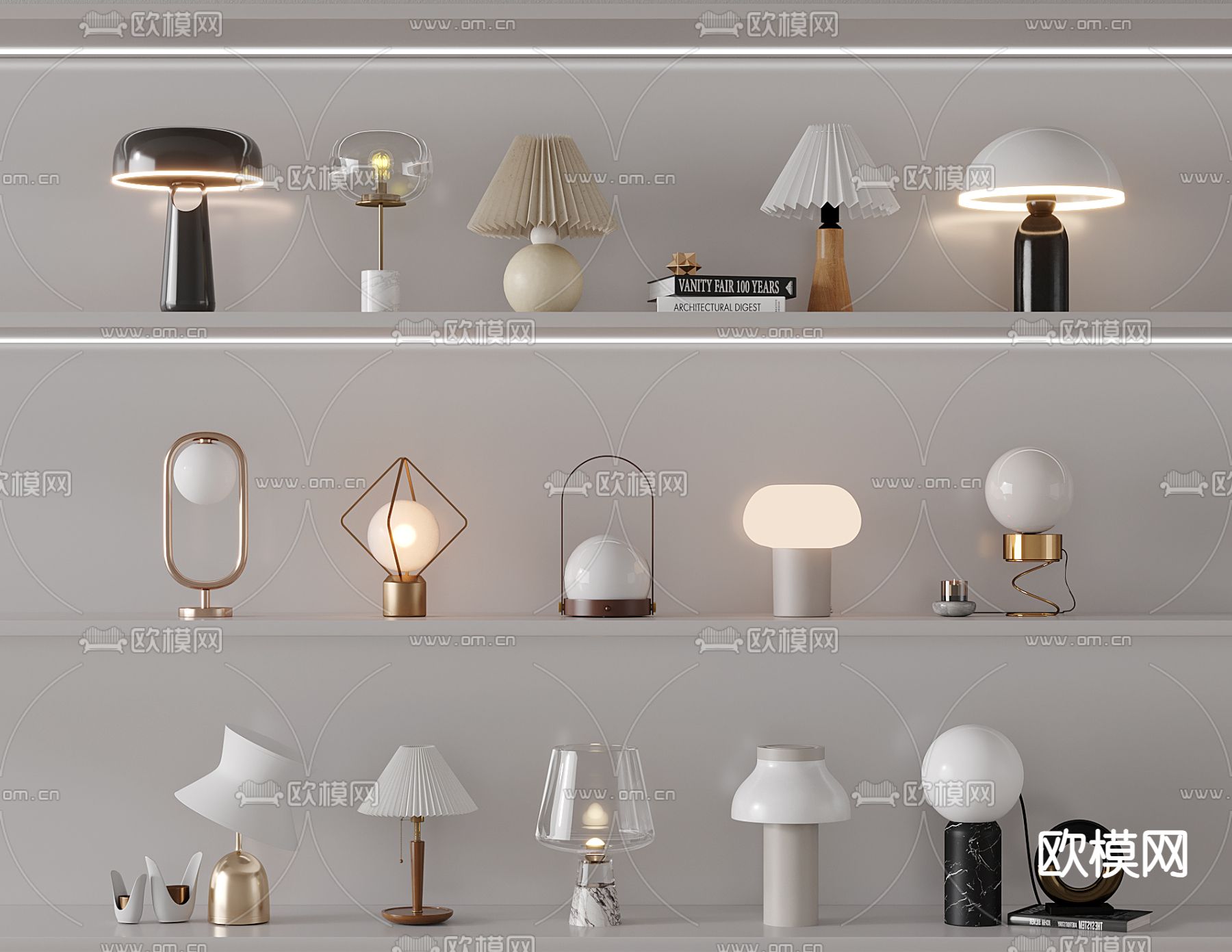 创意台灯3d模型下载