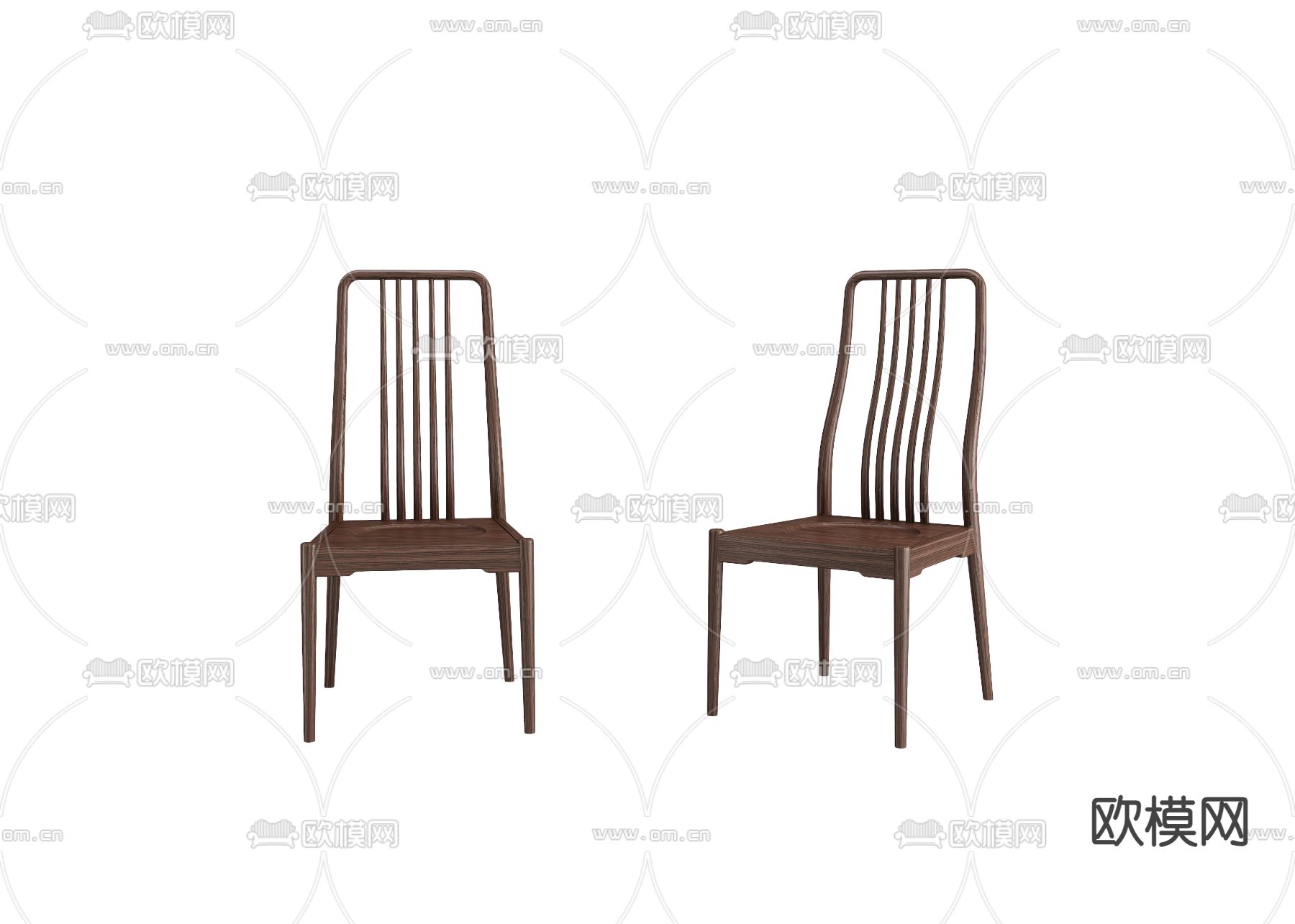 新中式餐椅 单椅3d模型下载