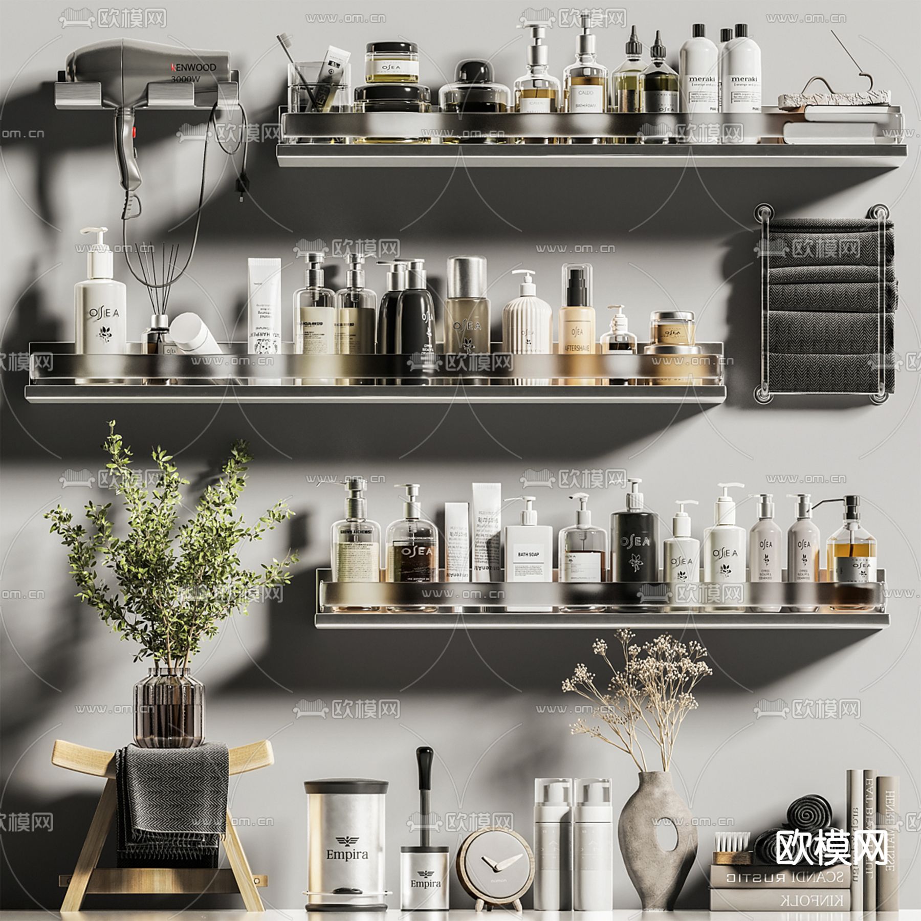 浴室配件3d模型下载（渲染图1）