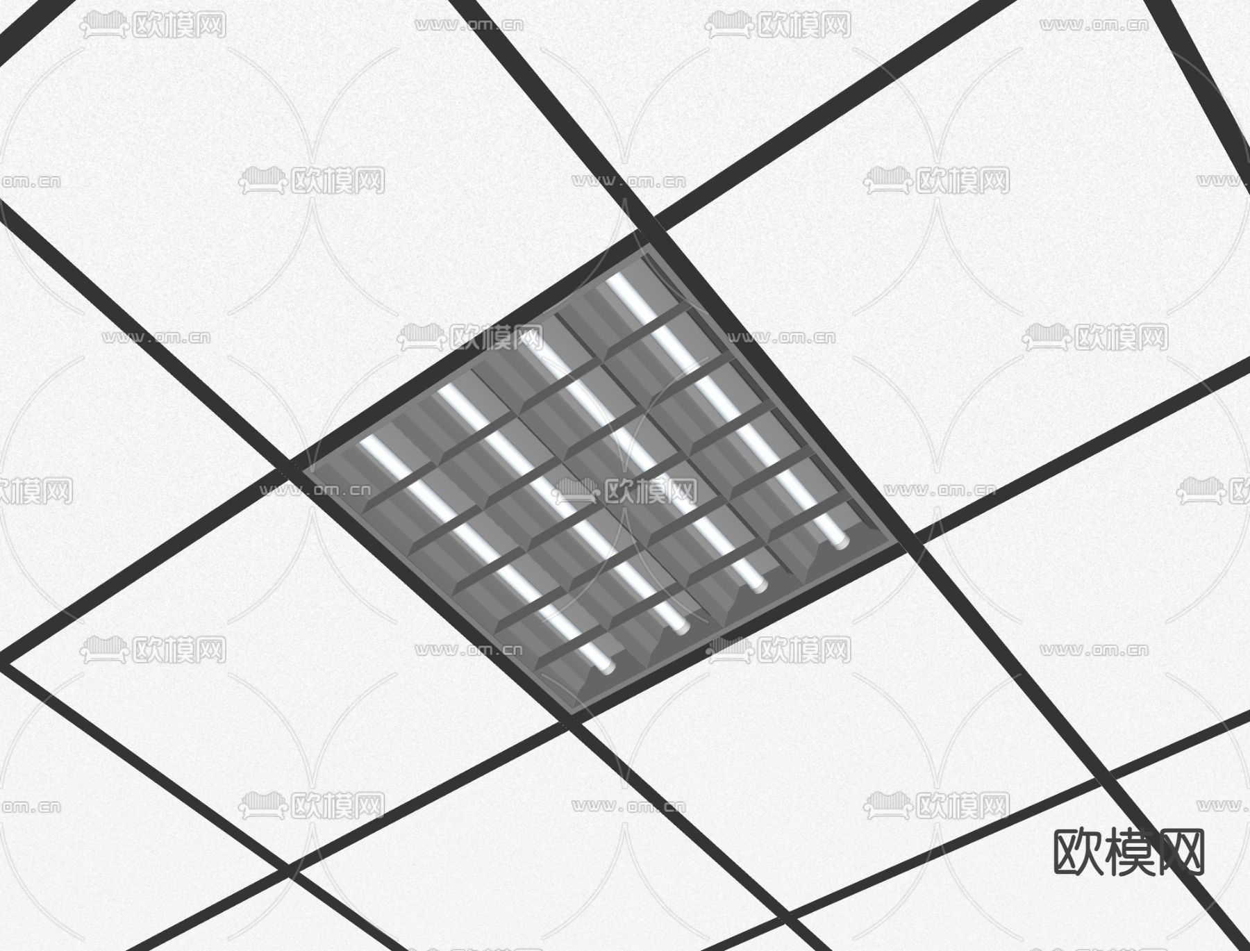 集成吊顶灯 吸顶灯su模型