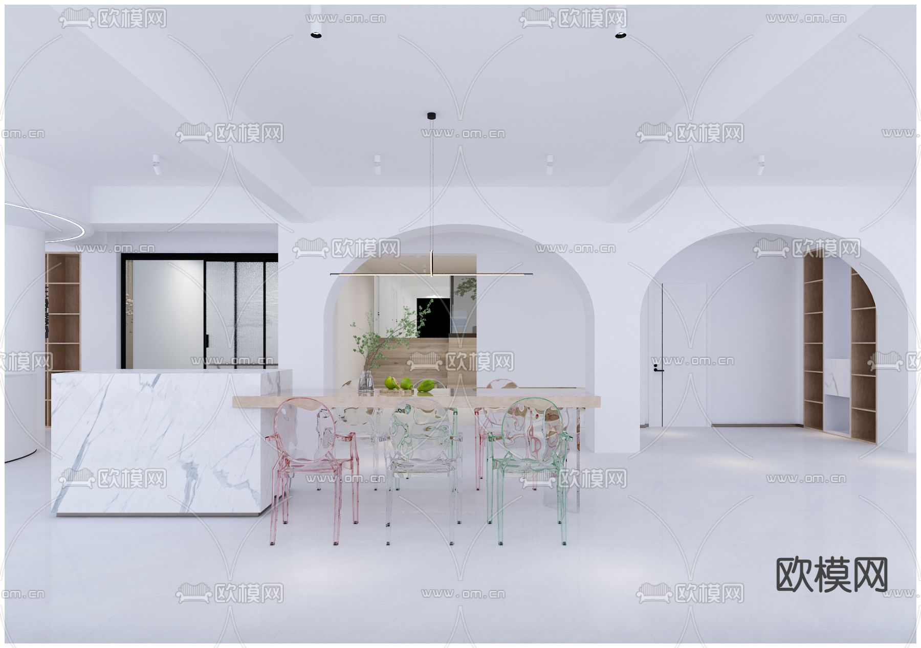 现代婚纱店3d模型下载（渲染图3）