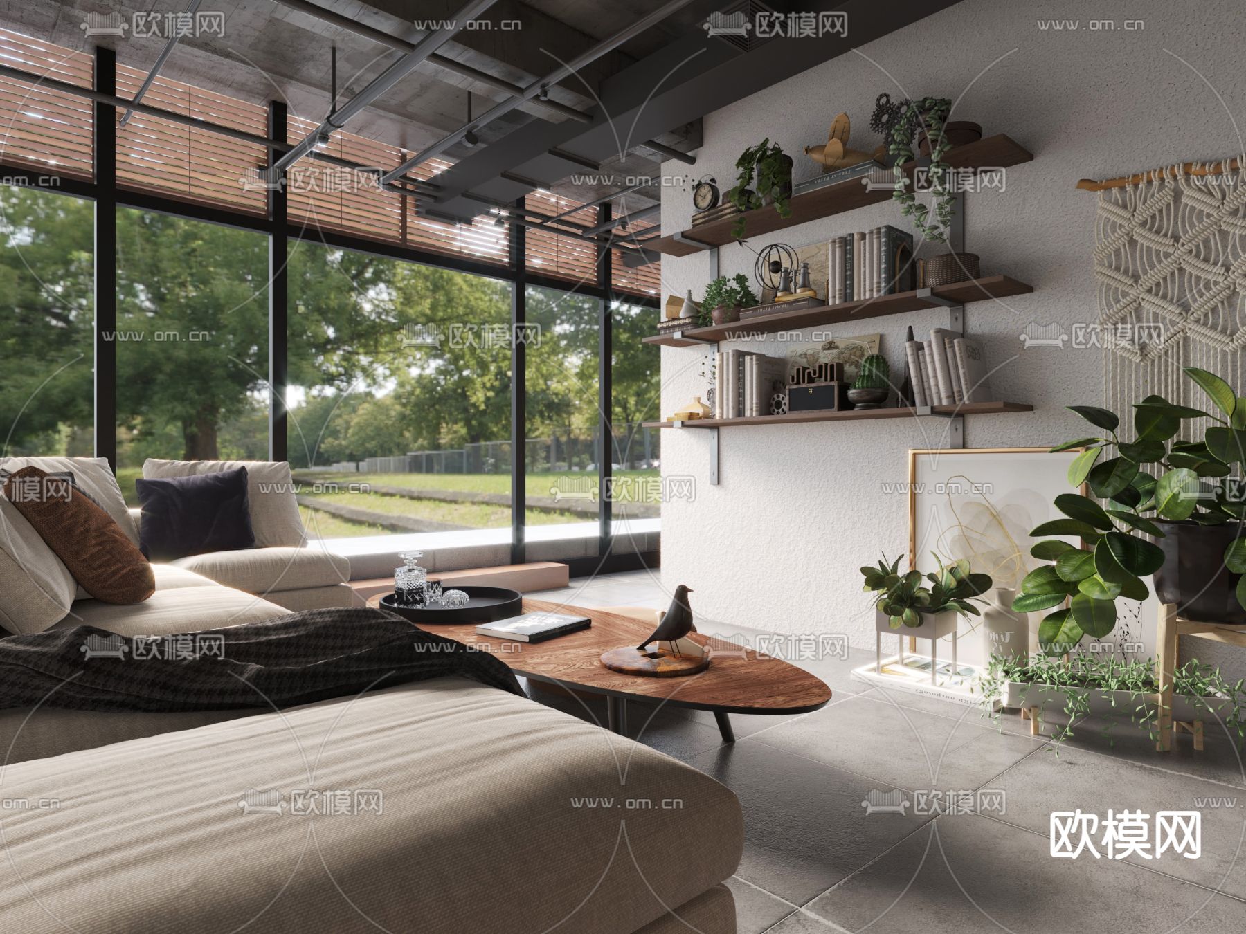 酒店民宿 客厅3d模型下载（渲染图4）