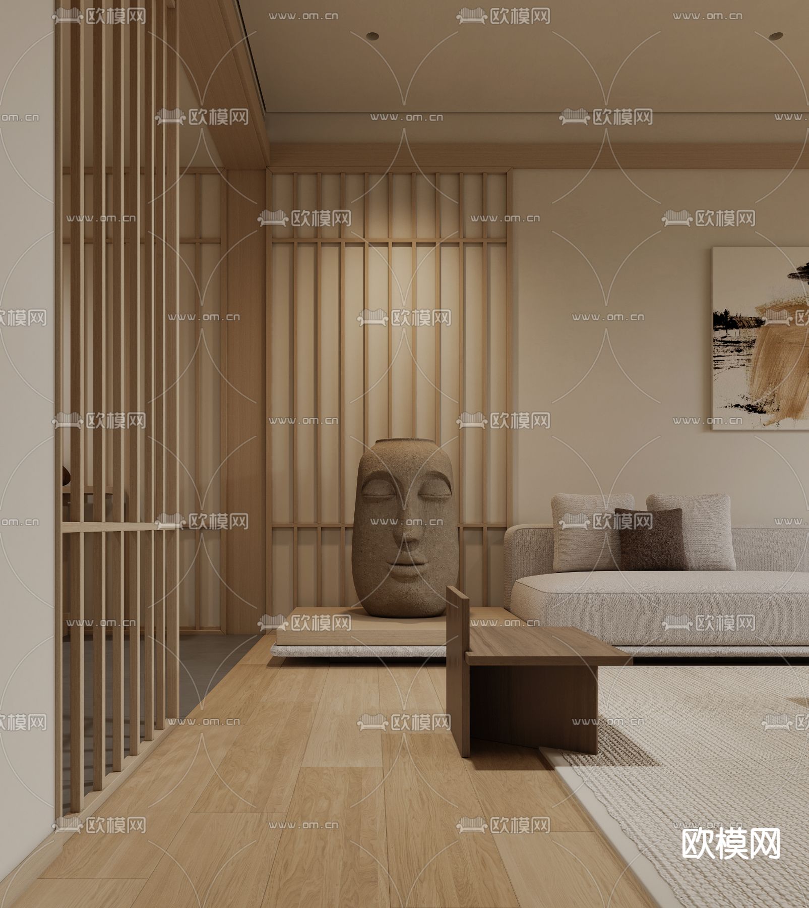 日式客餐厅3d模型下载（渲染图7）