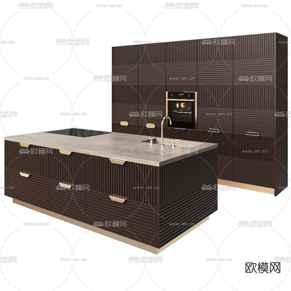 TM Italia 中岛橱柜3d模型下载